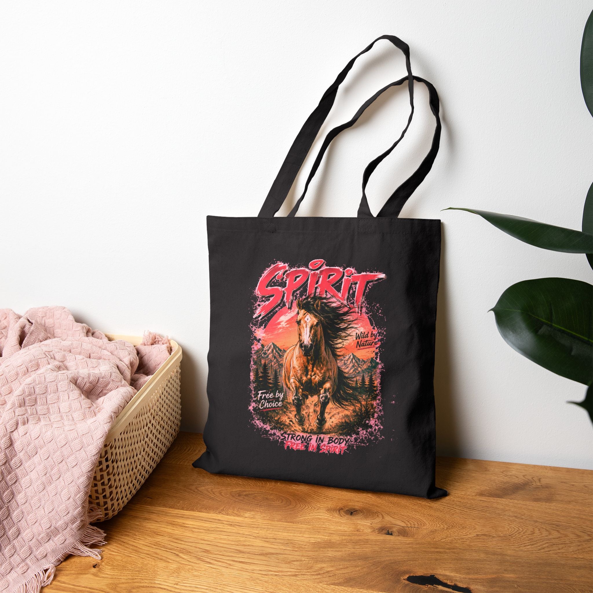 Tote — 'Spirit' Wild Horse Cotton Canvas Tote Bag
