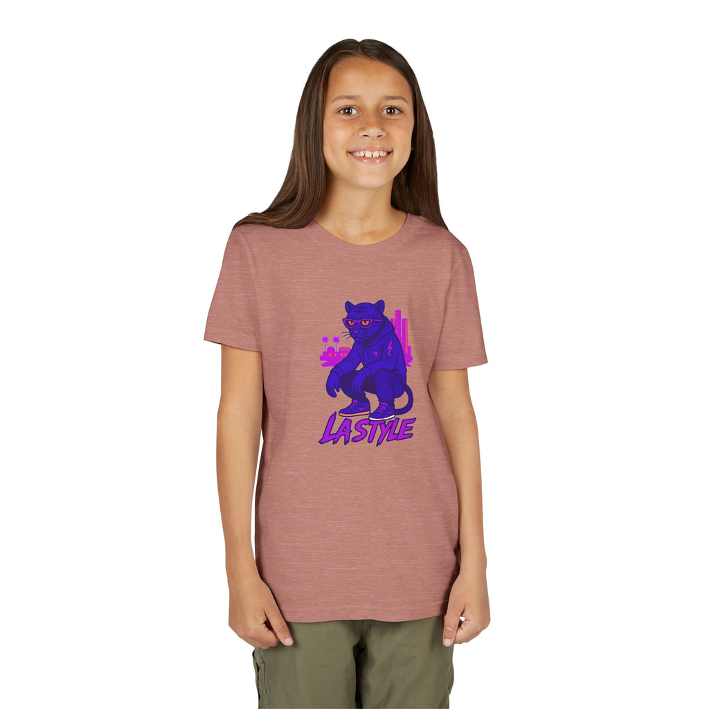 Youth Tee — Purple Panther 'Lastive' Graphic Kids Shirt