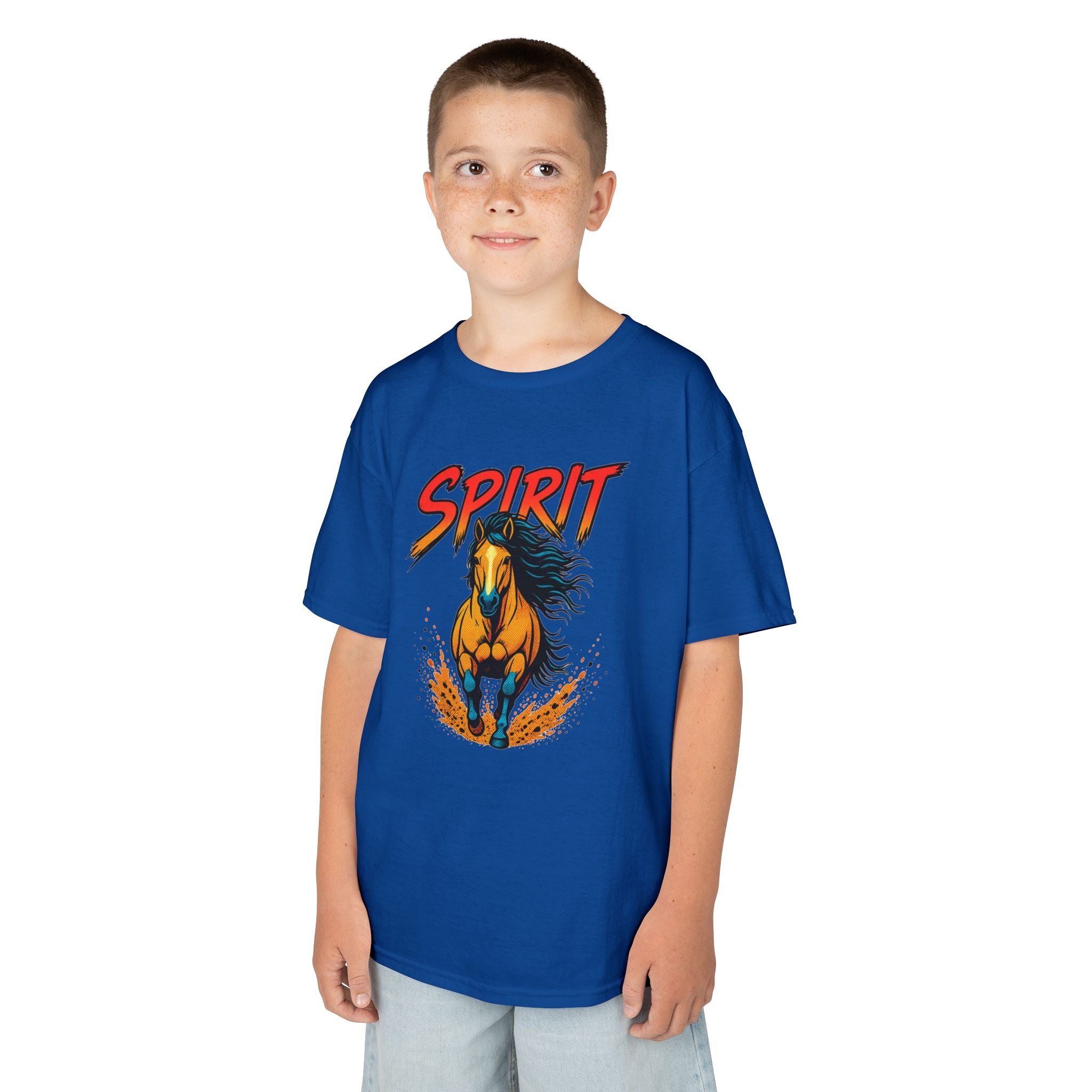 Kids 'Spirit' Galloping Horse T‑Shirt — Youth Graphic Tee for Horse Lovers
