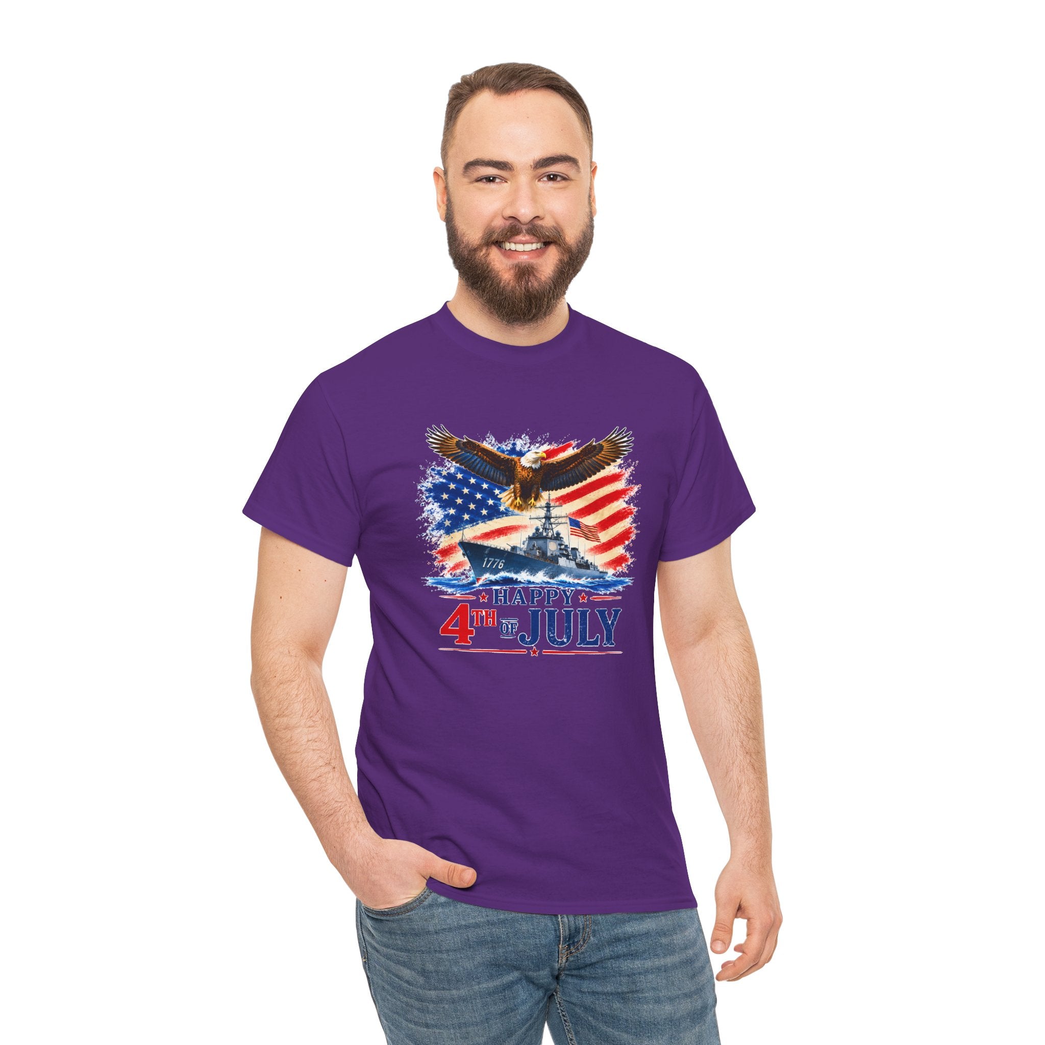Happy 4th of July Shirt, Patriotic Eagle T-Shirt, American Flag Tee, USA Independence Day Shirt, Freedom Eagle Gift