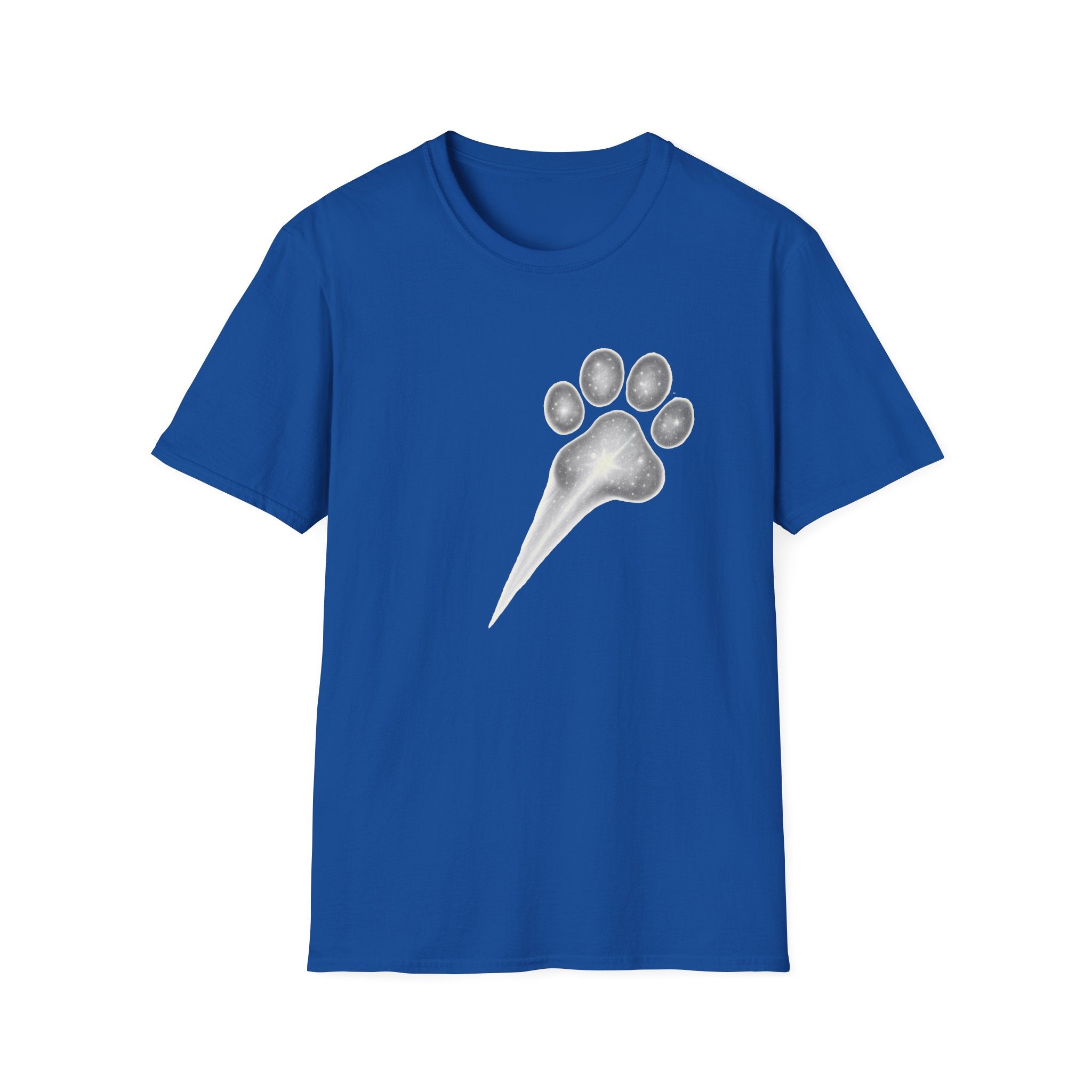 Cat Paw Meteor T-Shirt - Minimalist Paw Print Meteor Design