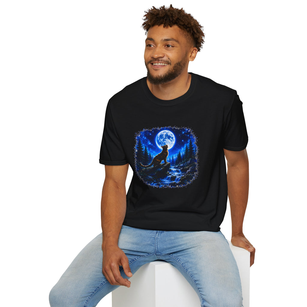 Cat Howl T-Shirt – Moonlit Night Graphic Tee