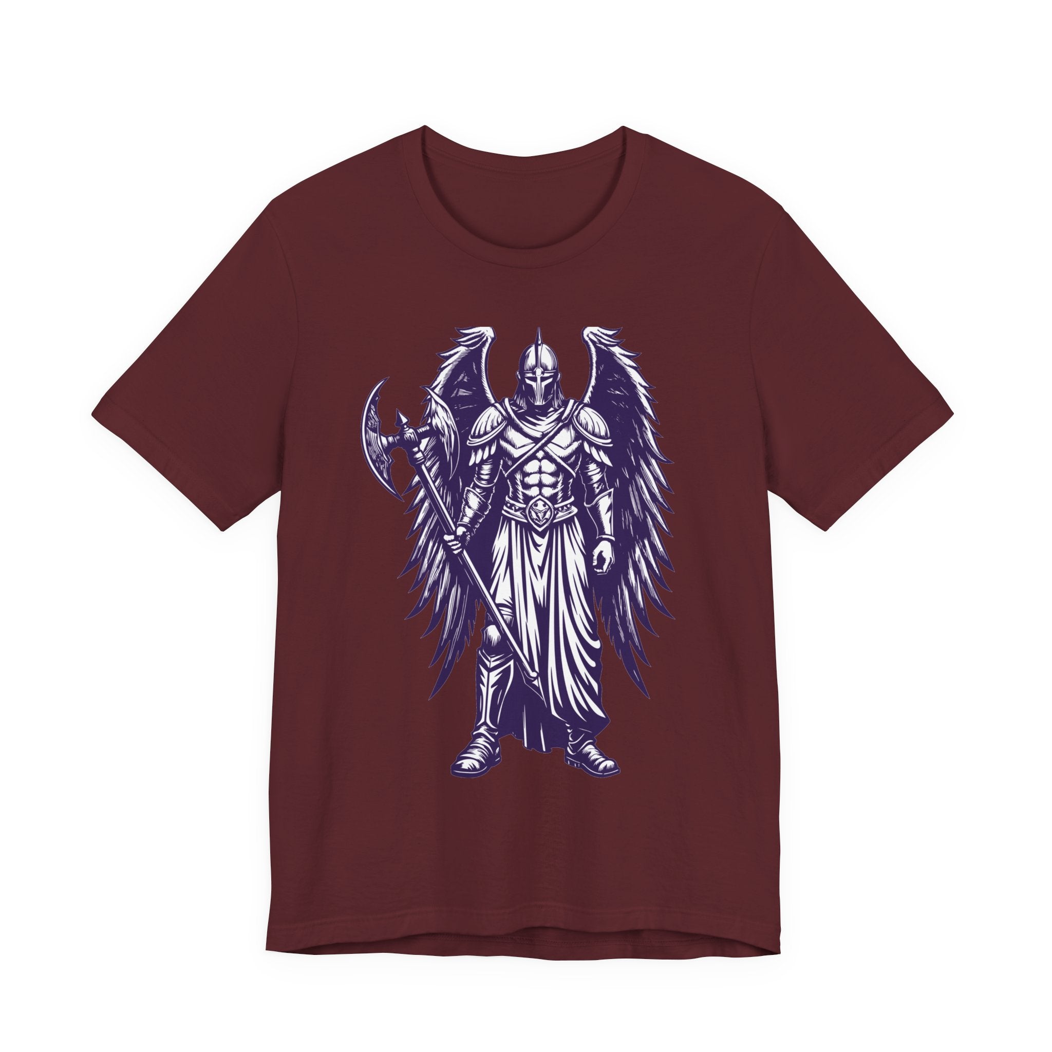 Fallen Angel Warrior T-Shirt | Gothic Fantasy Winged Knight Tee
