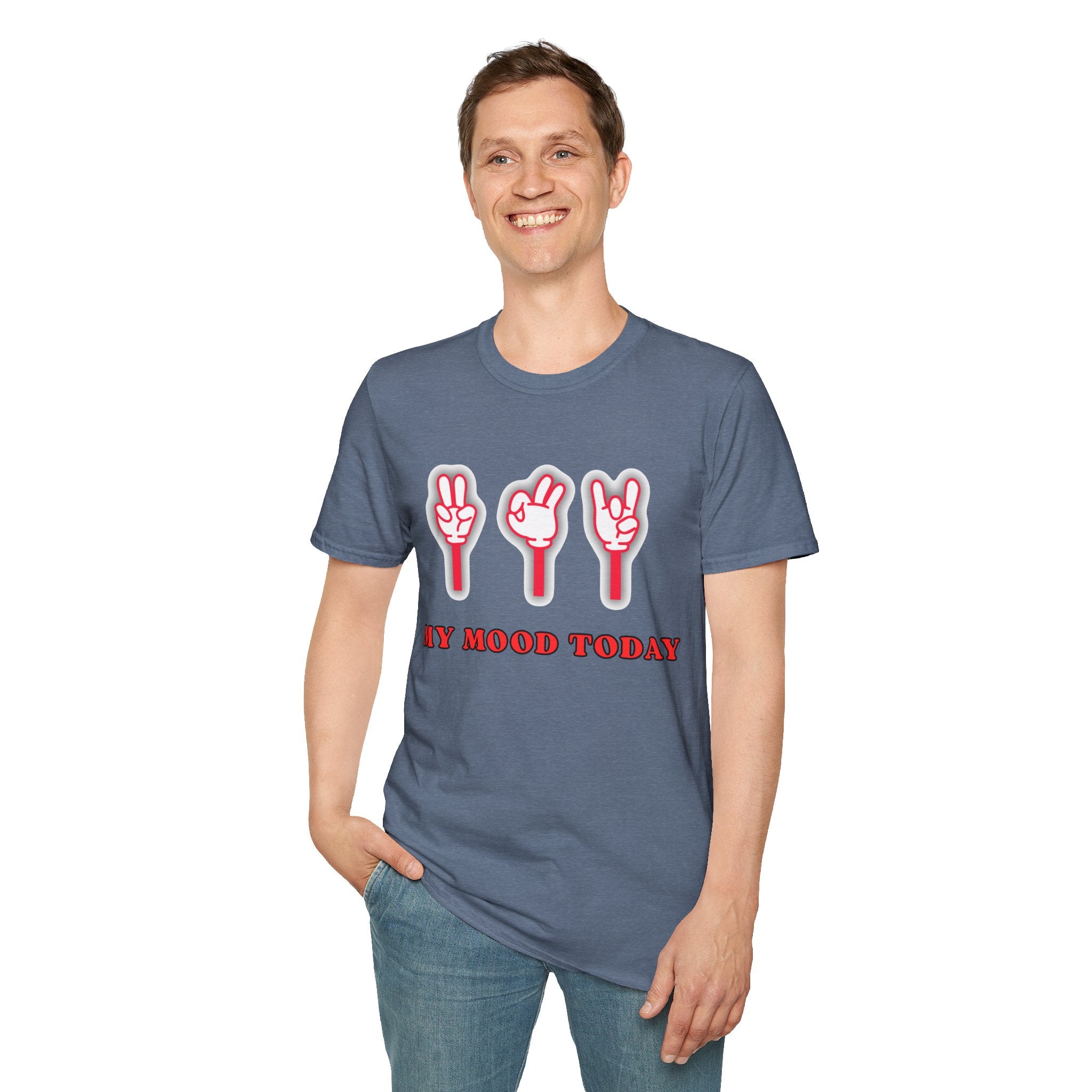 My Mood Today T-Shirt, Funny Graphic Tee, Cool Hand Signs Shirt, Unisex Casual Tee, Trendy Streetwear Gift