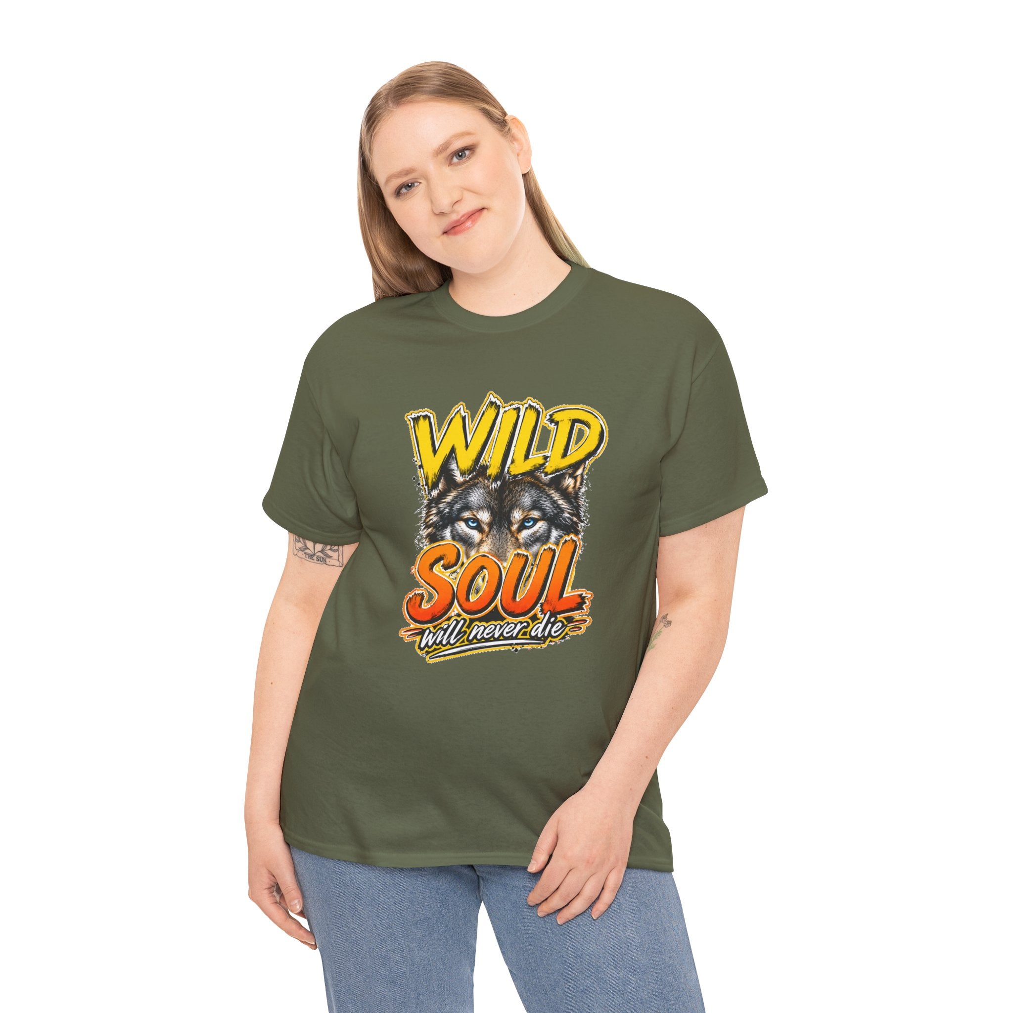 Wolf 'Wild Soul' Graphic Tee – Bold Wildlife Shirt for Nature Lovers