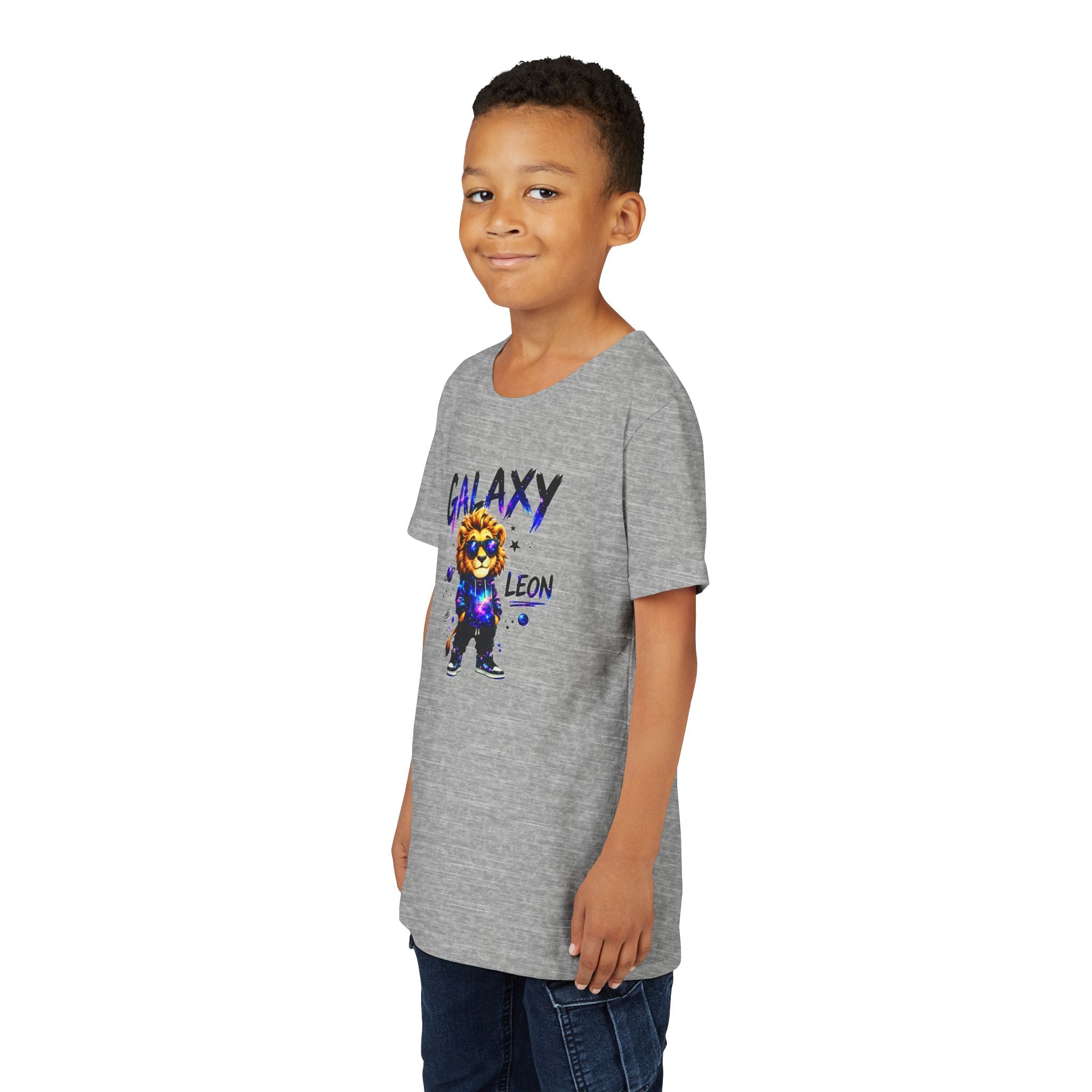 Galaxy Leon Youth T-Shirt, Space Lion Shirt for Kids, Cosmic Animal Tee, Galaxy Lion Graphic Tee, Colorful Kids Shirt, Boys Girls Unisex Tee, Gift for Kids