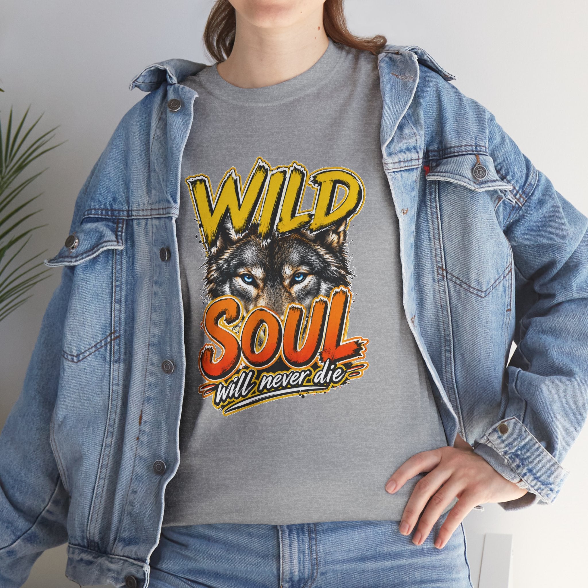 Wolf 'Wild Soul' Graphic Tee – Bold Wildlife Shirt for Nature Lovers