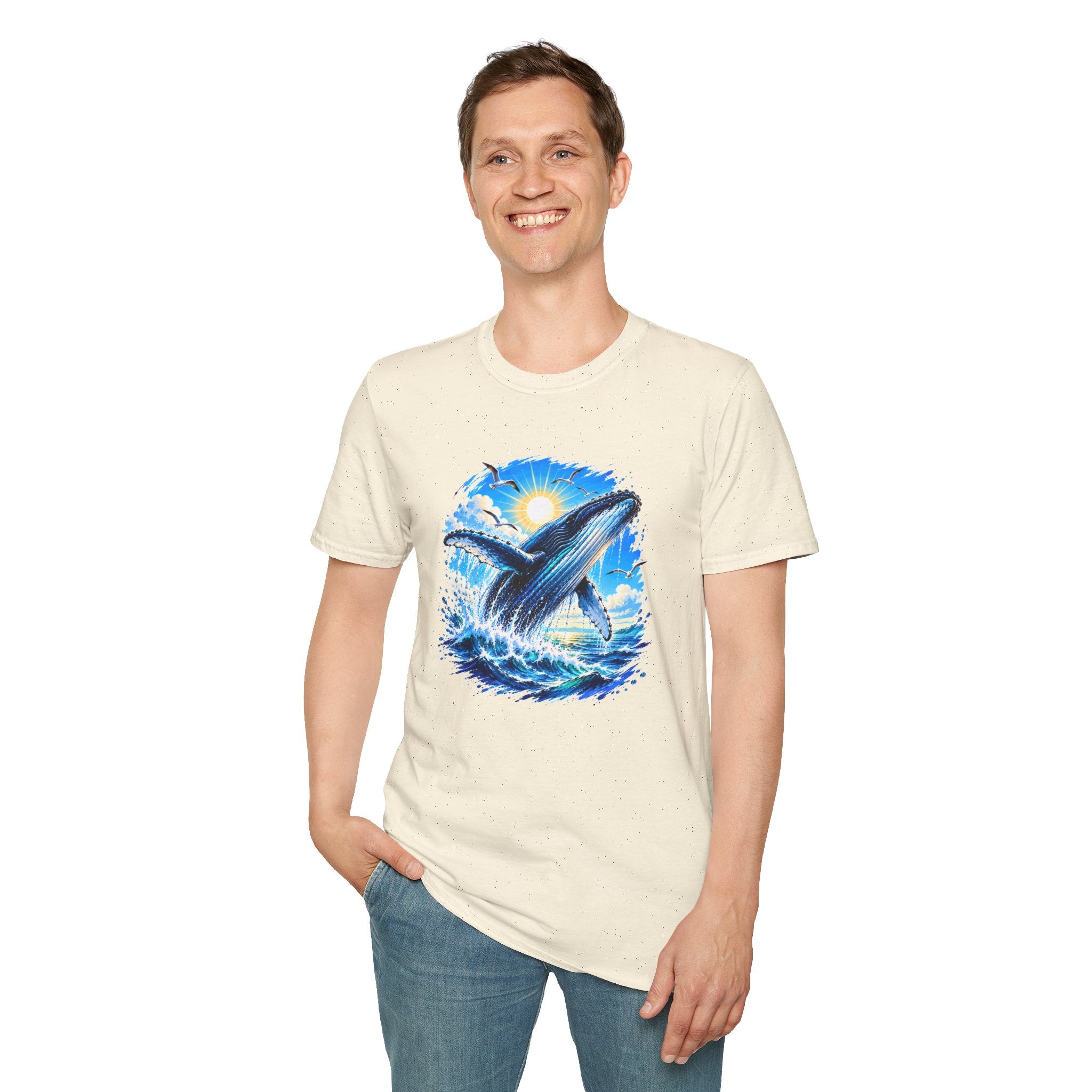 Whale Shirt, Ocean T-Shirt, Humpback Whale Shirt, Sea Life Tee, Beach Lover Gift, Ocean Lover Shirt