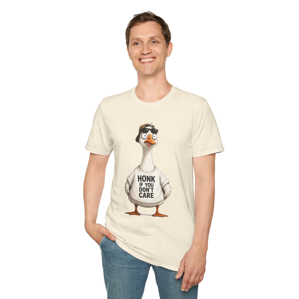 Funny Goose Shirt Honk If You Don’t Care T-Shirt Meme Graphic Tee Unisex Funny Animal Shirt Sarcastic Humor Gift Casual Tee