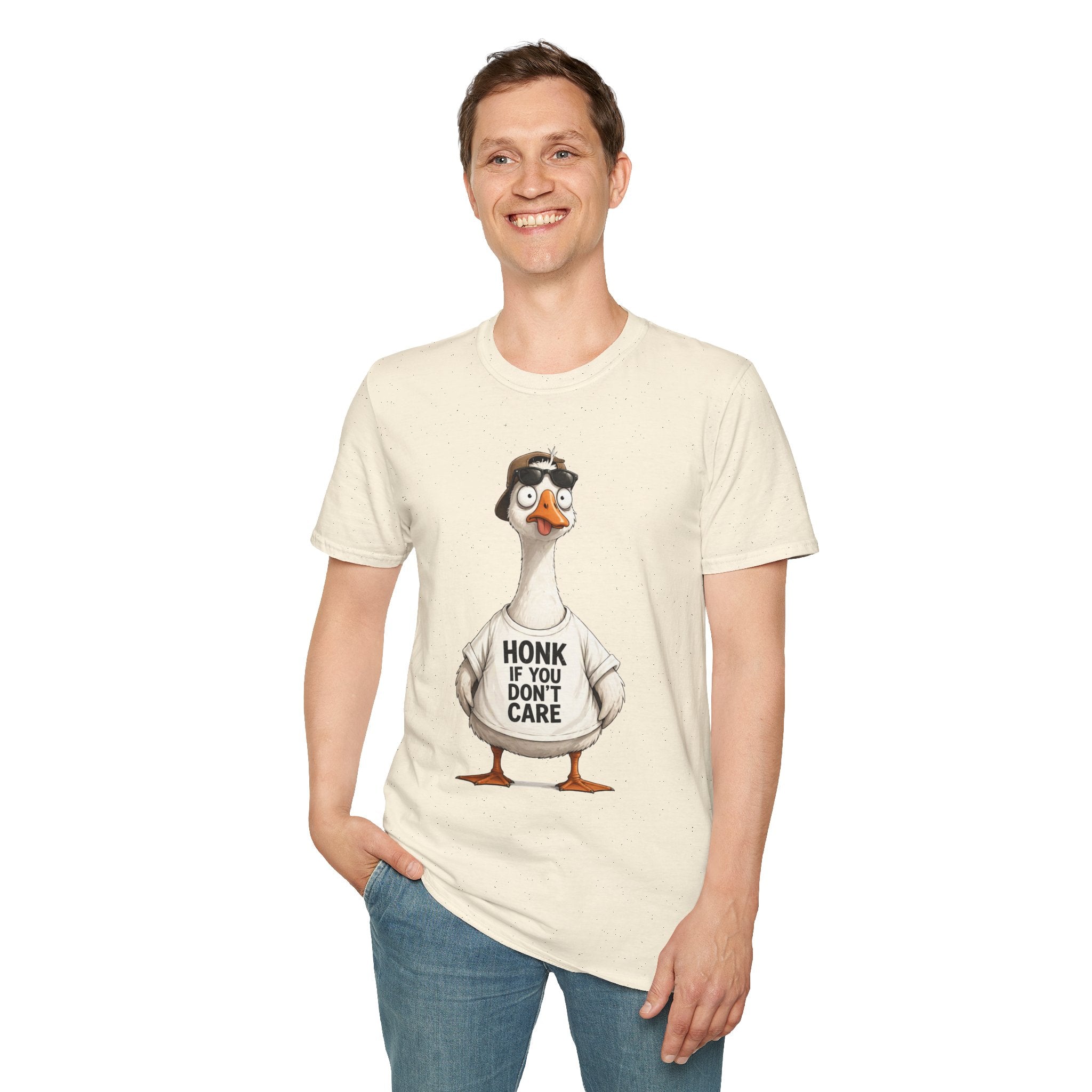 Funny Goose Shirt Honk If You Don’t Care T-Shirt Meme Graphic Tee Unisex Funny Animal Shirt Sarcastic Humor Gift Casual Tee