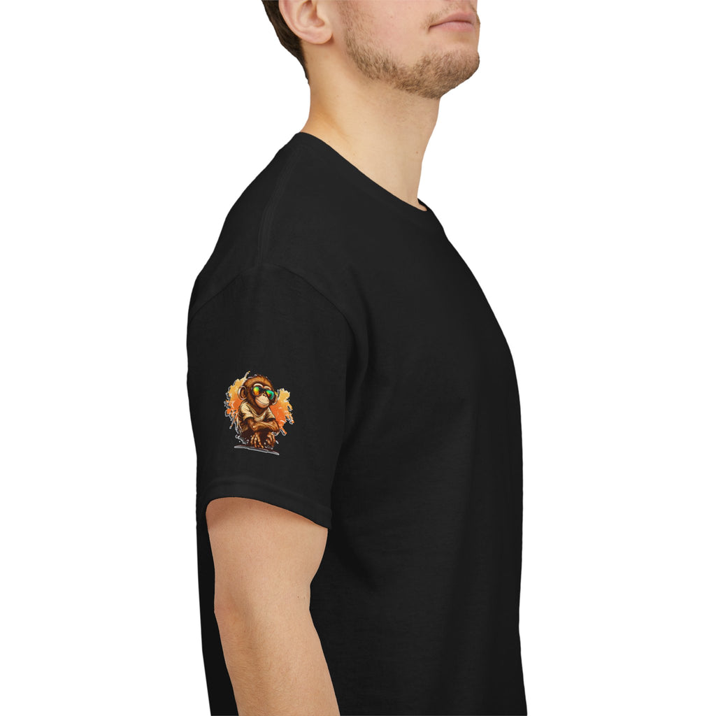 Cool Monkey T-Shirt Front Back Print | Funny Chimp Sunglasses Tee | Streetwear Graphic Shirt | Unisex Trendy Gift