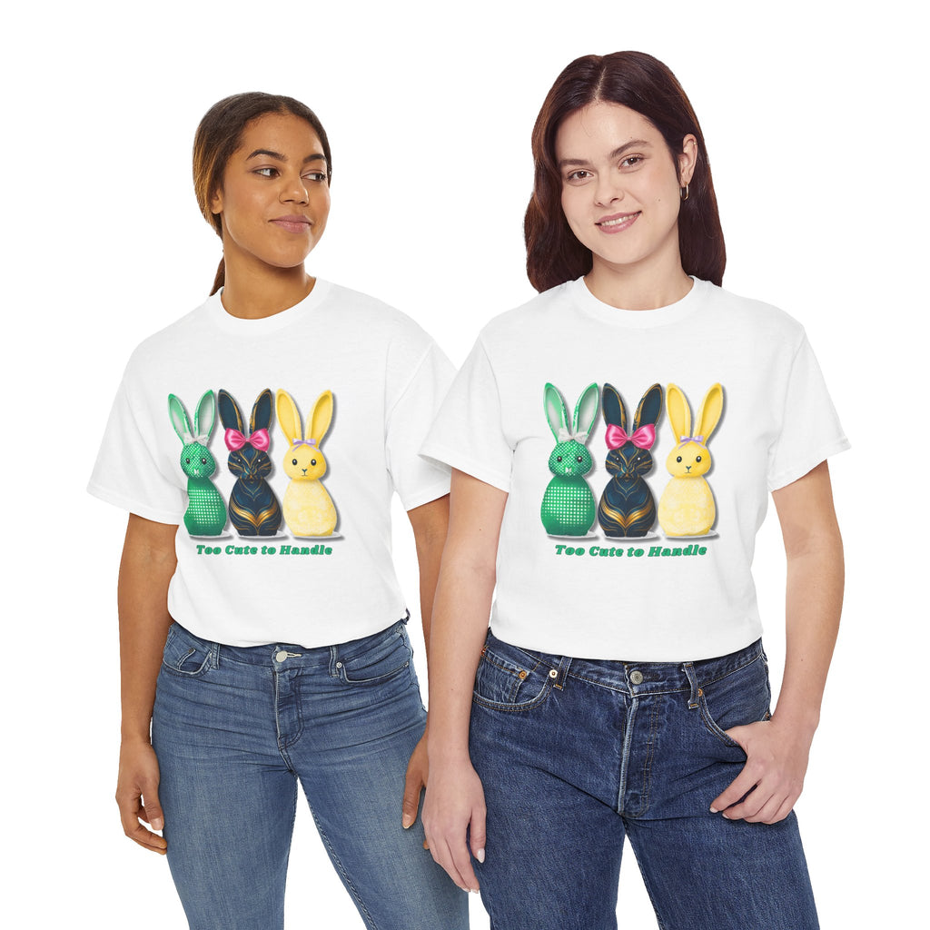 Funny Easter Bunny Shirt, Too Cute To Handle Tee, Cute Bunny Shirt, Easter Gift for Women, Spring Rabbit T-Shirt, Easter Outfit