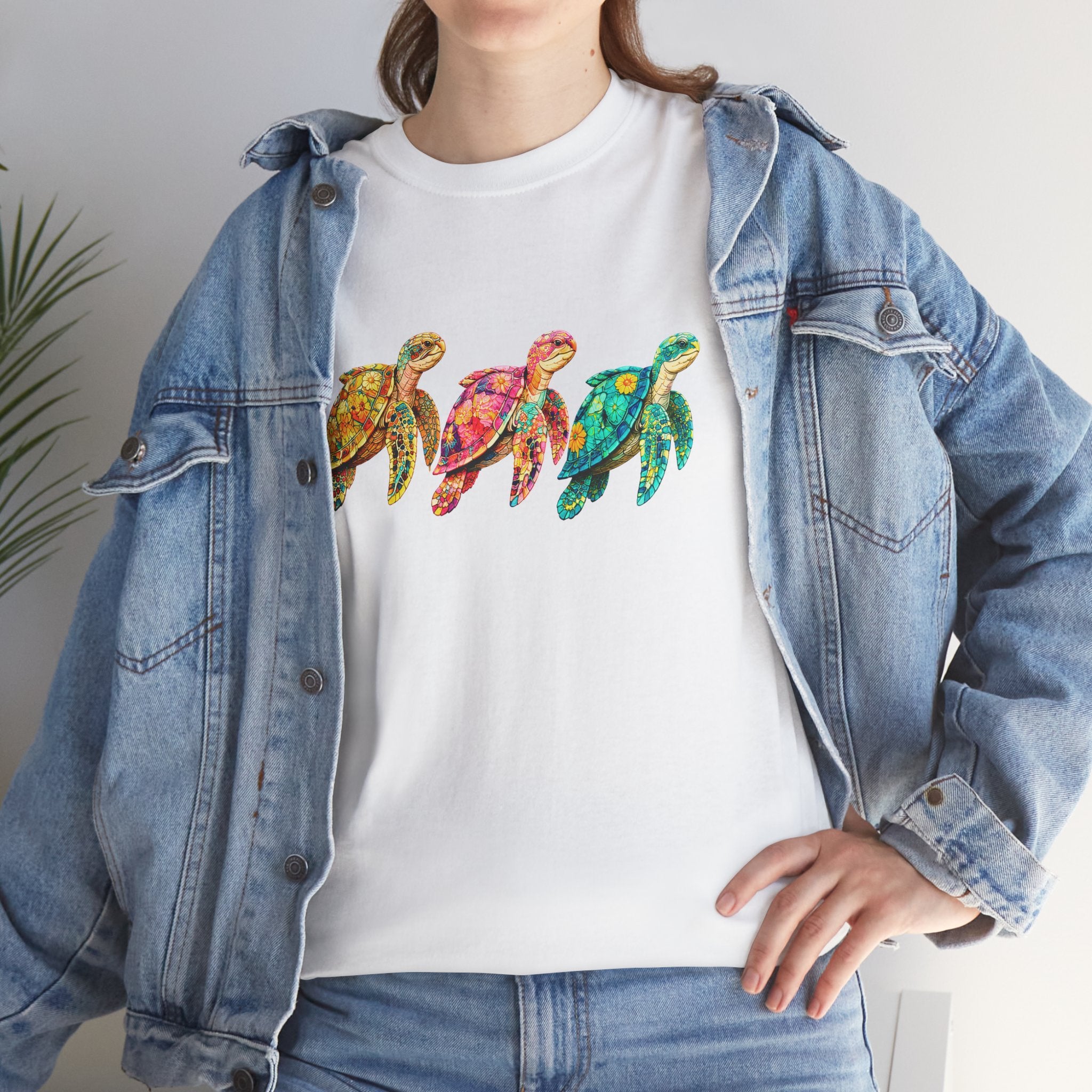 Sea Turtle T-Shirt, Colorful Sea Turtle Tee, Beach Lover Shirt, Ocean Lover Gift, Coastal Graphic Tee, Marine Life Shirt, Summer Vacation Tee