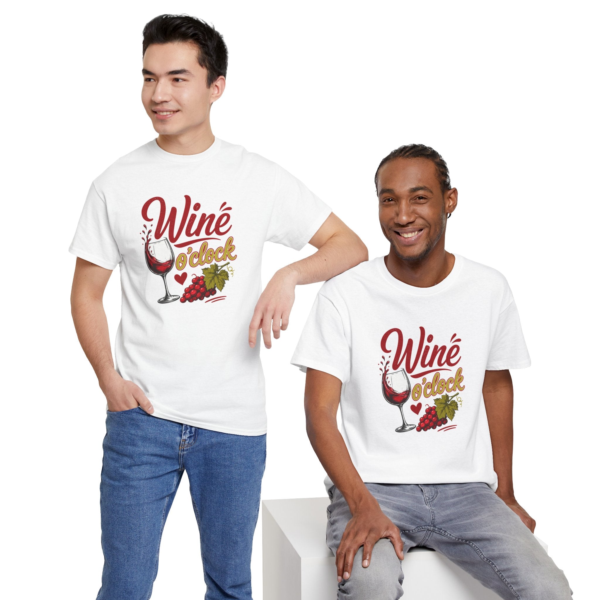 Wine T-Shirt - "Wine O'Clock" Graphic Tee for Wine Lovers