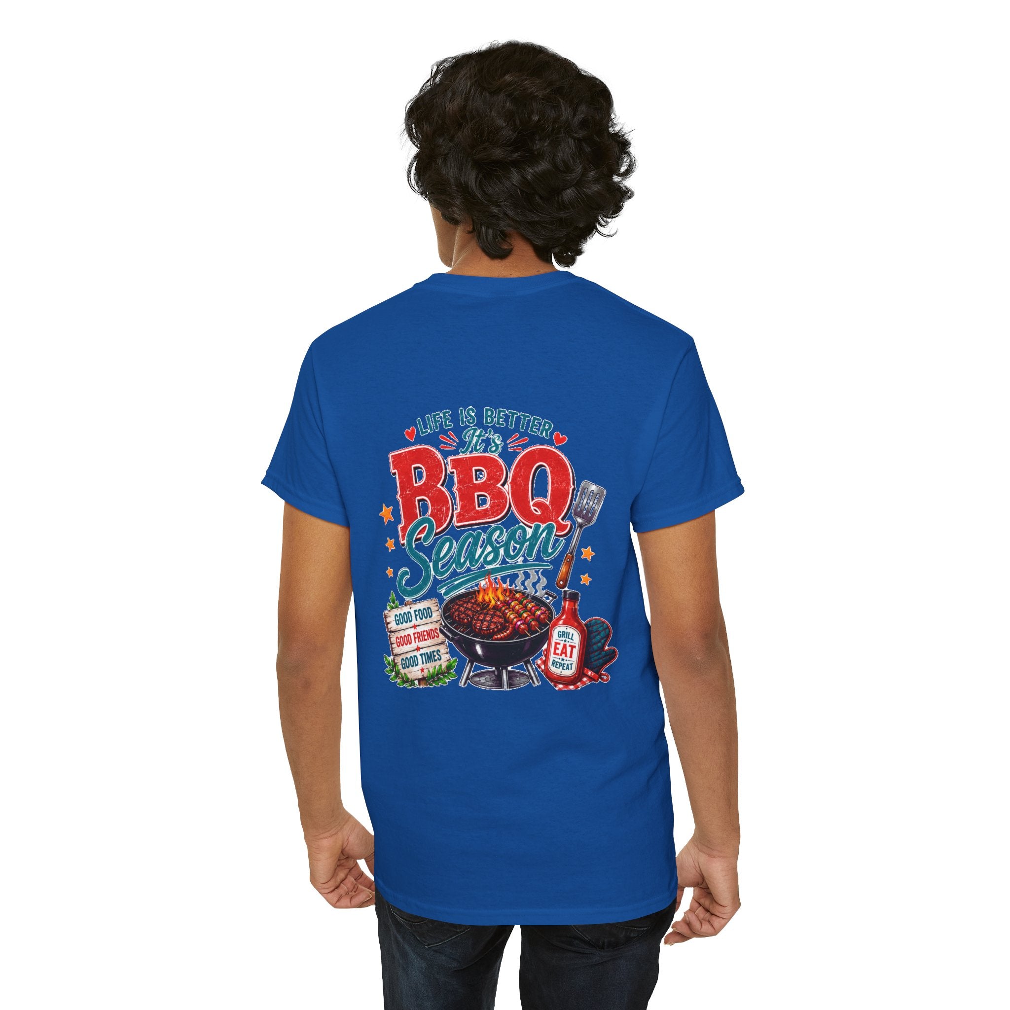 BBQ Season T-Shirt | Life Is Better It's BBQ Season Tee | Funny Grill Shirt | Summer Cookout Tee | Barbecue Lover Gift | Backyard BBQ Shirt