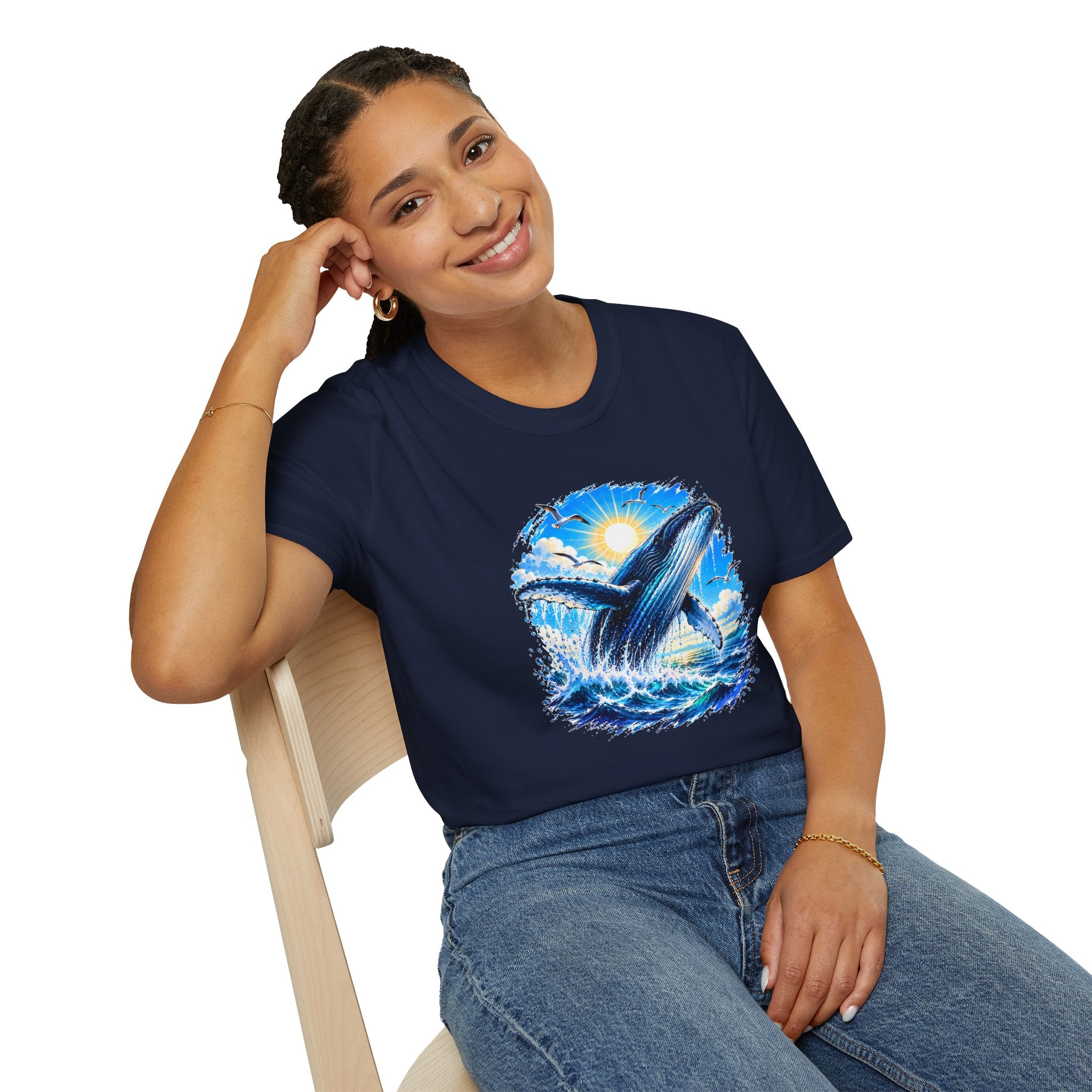 Whale Shirt, Ocean T-Shirt, Humpback Whale Shirt, Sea Life Tee, Beach Lover Gift, Ocean Lover Shirt