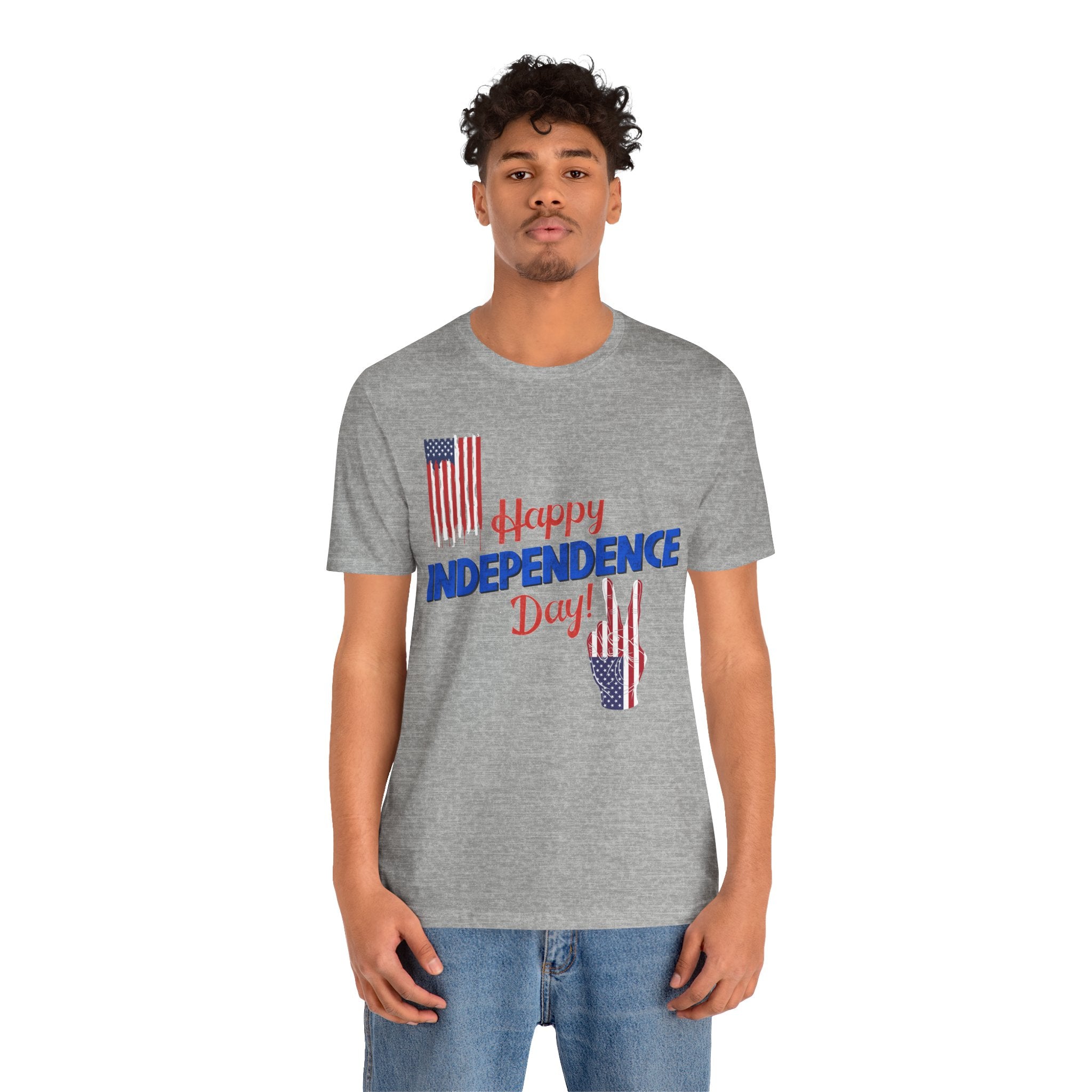 Happy Independence Day Shirt, Patriotic 4th of July T-Shirt, USA Flag Shirt, American Independence Day Tee