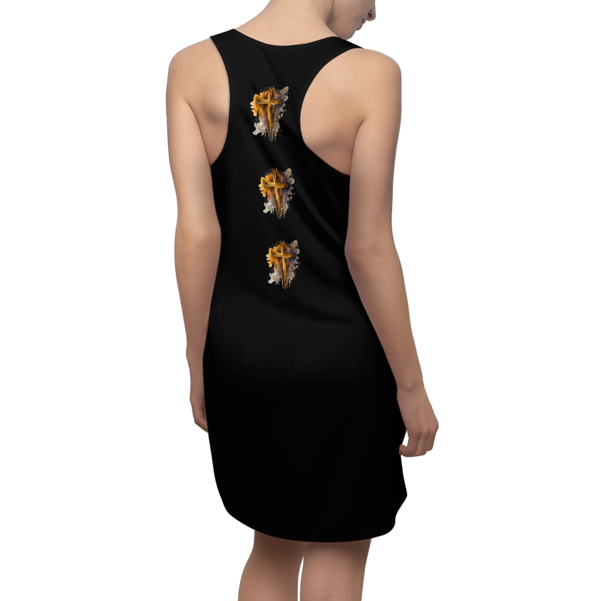 Faith Over Fear Racerback Dress — Christian Cross Graphic Dress