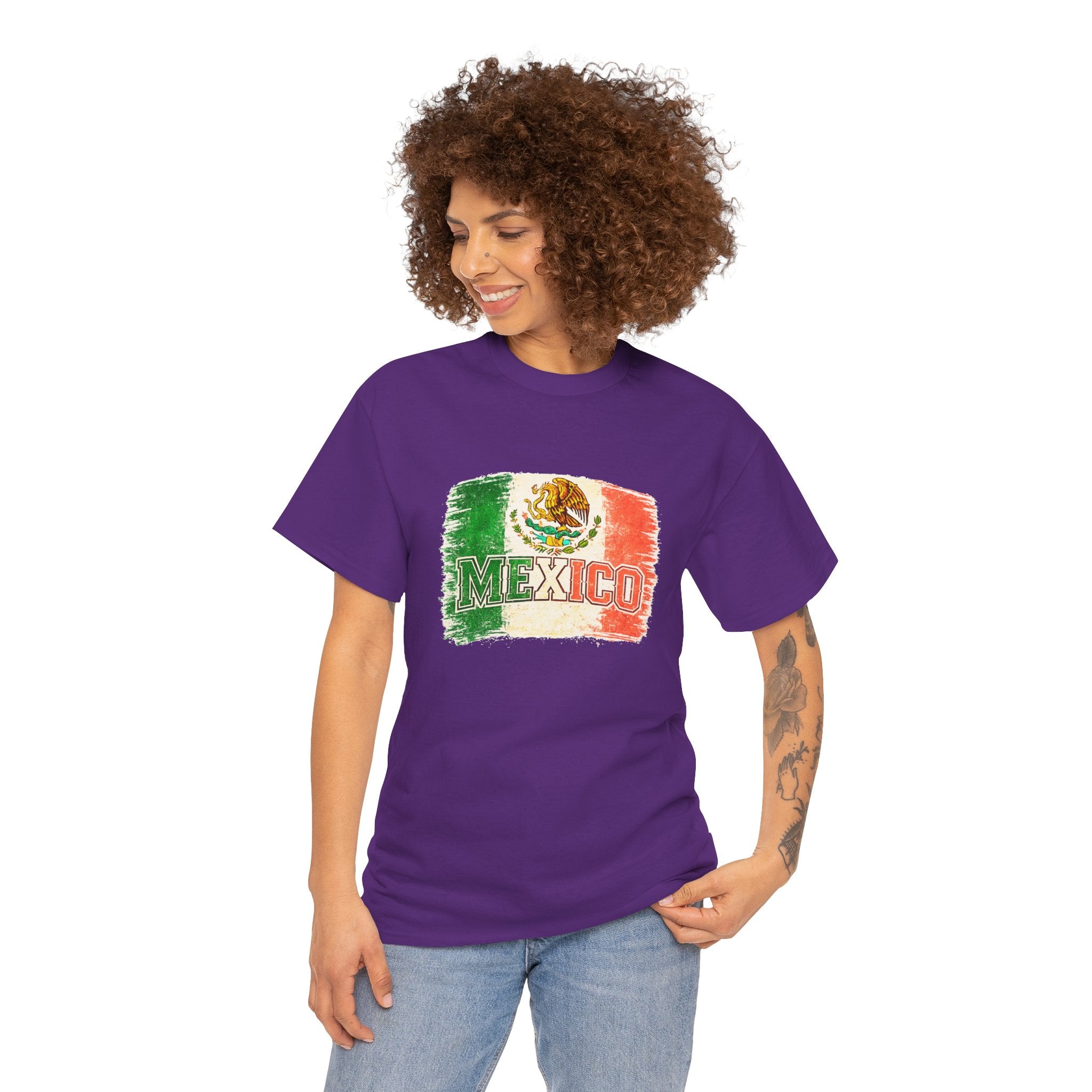 Mexico Flag Vintage T-Shirt — Distressed Mexican Emblem Tee