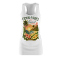Good Vibes Tropical Racerback Dress – Beach Sunset Floral Sundress