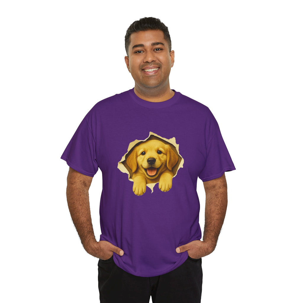 Golden Retriever Peekaboo Shirt, Cute Dog Lover T-Shirt, Funny Puppy Tee, Golden Retriever Gift, Pet Lover Graphic Shirt