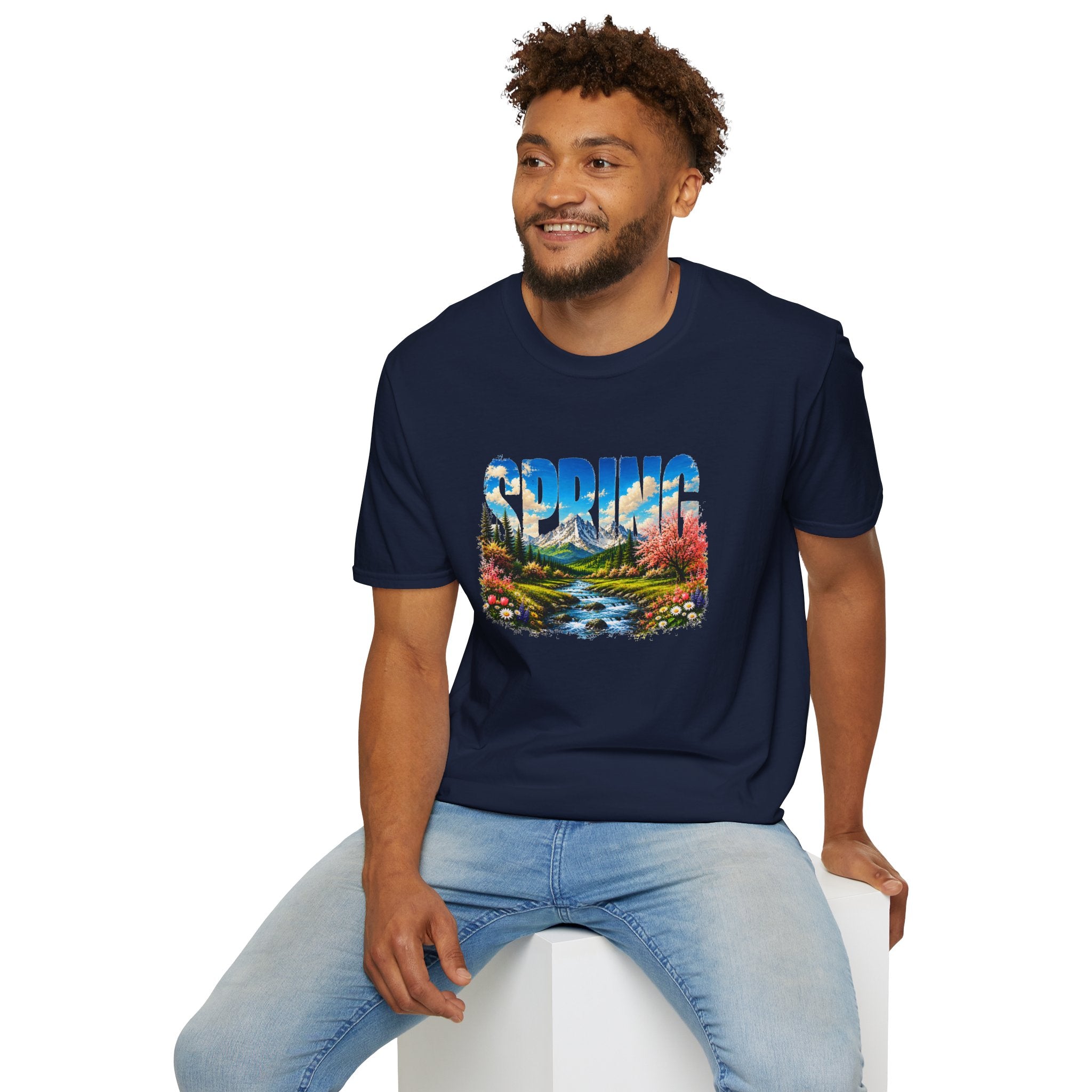Spring Mountain T Shirt Scenic Landscape Tee