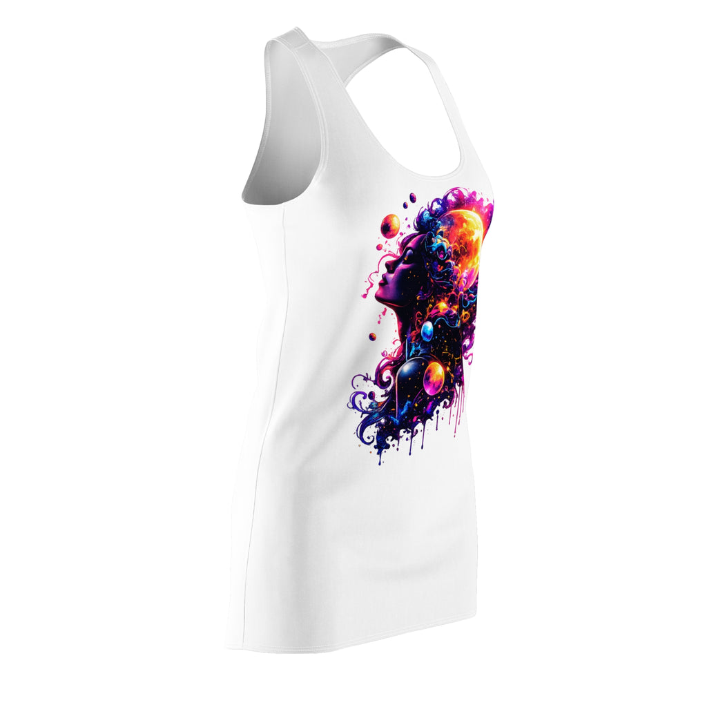 Cosmic Dream Racerback Dress — Galaxy Art Women’s Dress