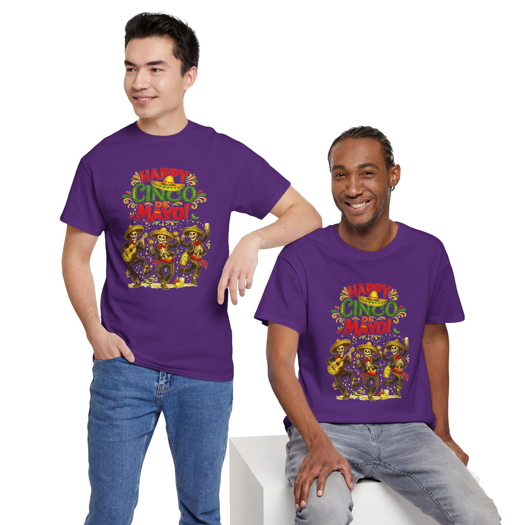 Cinco De Mayo Shirt, Happy Cinco De Mayo Tee, Dancing Skeleton Fiesta Shirt, Funny Mexican Party T-Shirt
