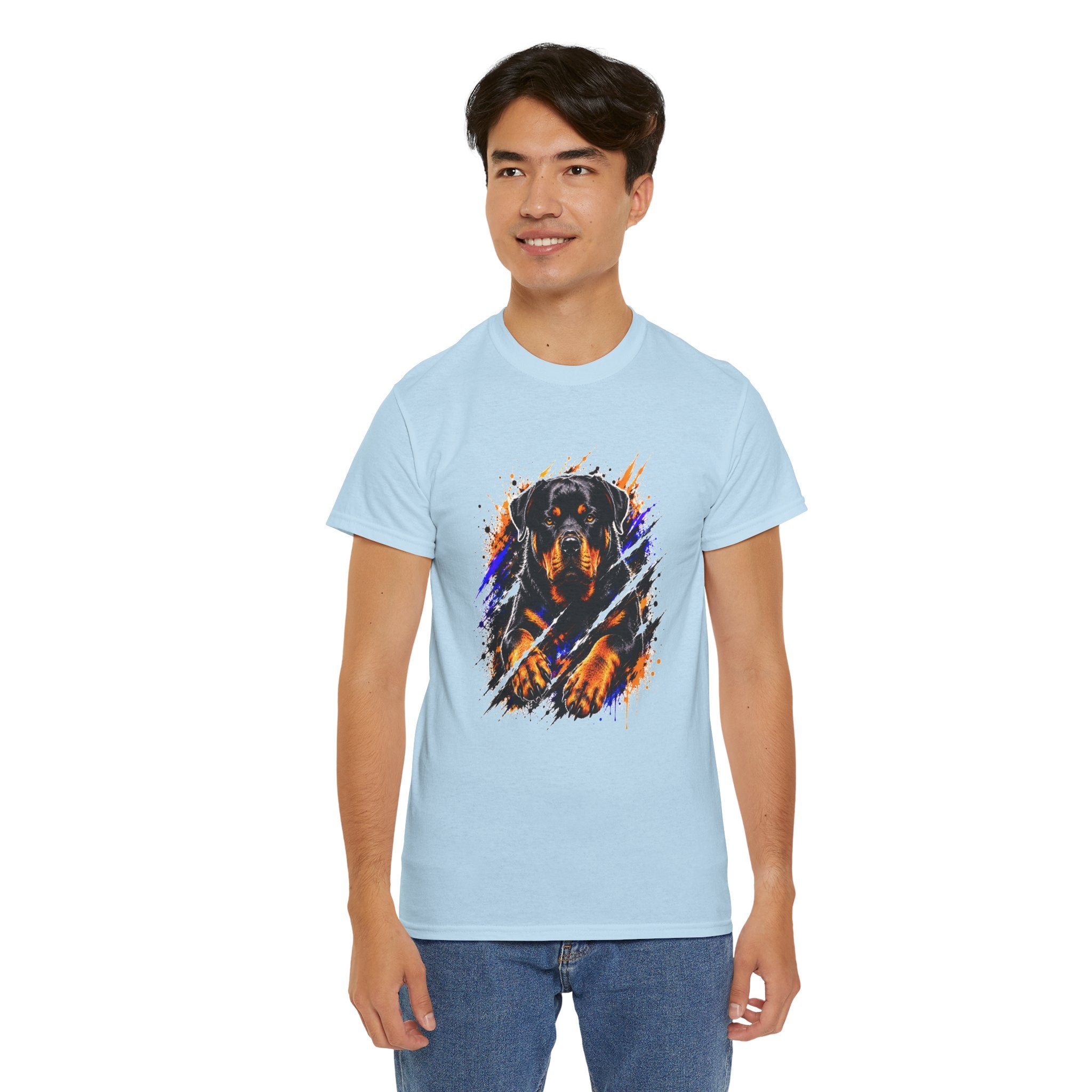 Rottweiler Graphic T-Shirt | Fierce Dog Lover Tee | Bold Rottie Shirt | Gift for Rottweiler Owners