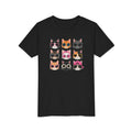 Kids Cat T-Shirt, Cute Cat Faces Shirt, Funny Kitty Tee for Girls & Boys, Cat Lover Gift for Kids, Colorful Cat Graphic Tee
