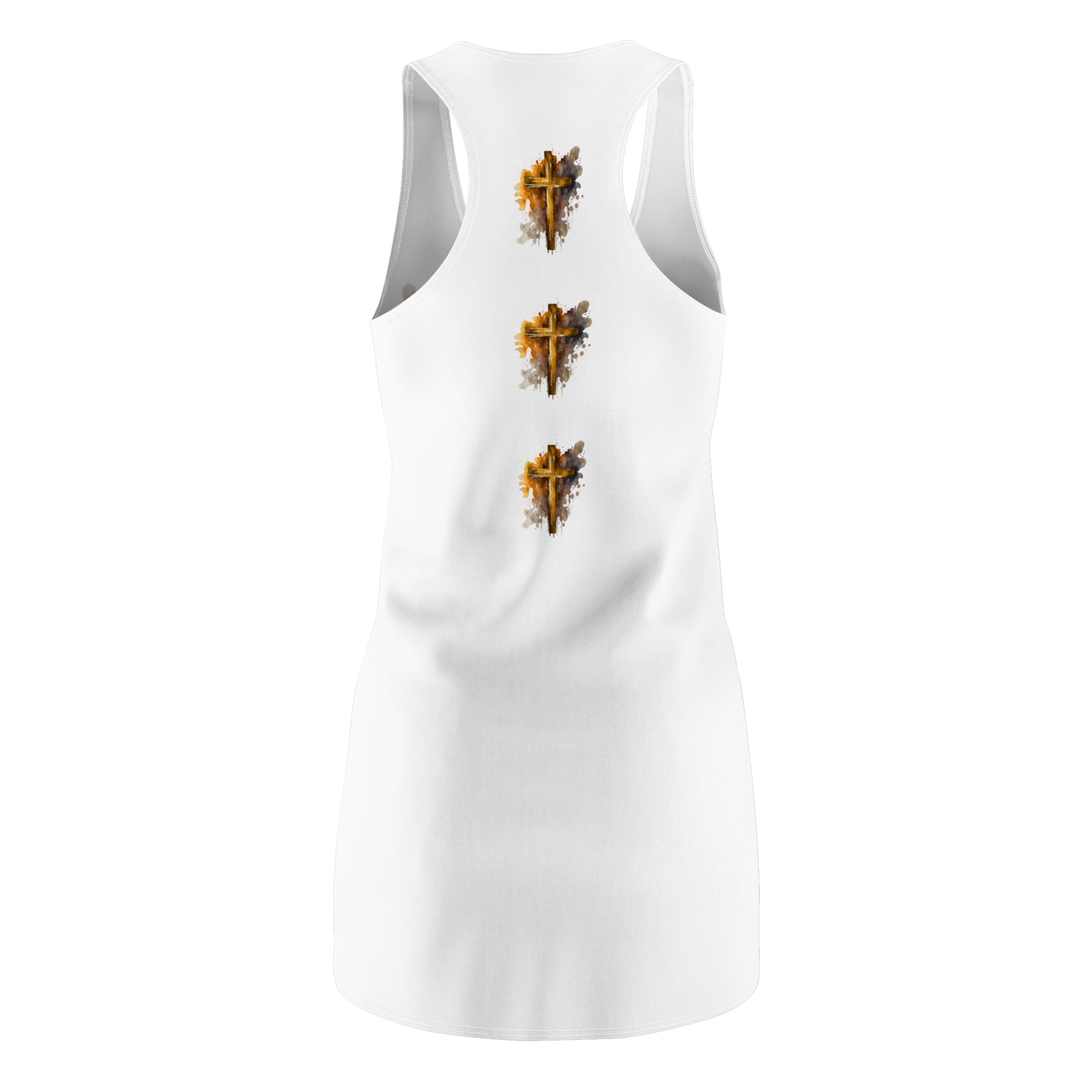 Faith Over Fear Racerback Dress — Christian Cross Graphic Dress