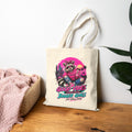 Cute Raccoon Tote Bag, Coffee Lover Gift, Good Vibes Bigger Goals Bag, Funny Reusable Grocery Tote, Aesthetic Canvas Style Shoulder Bag