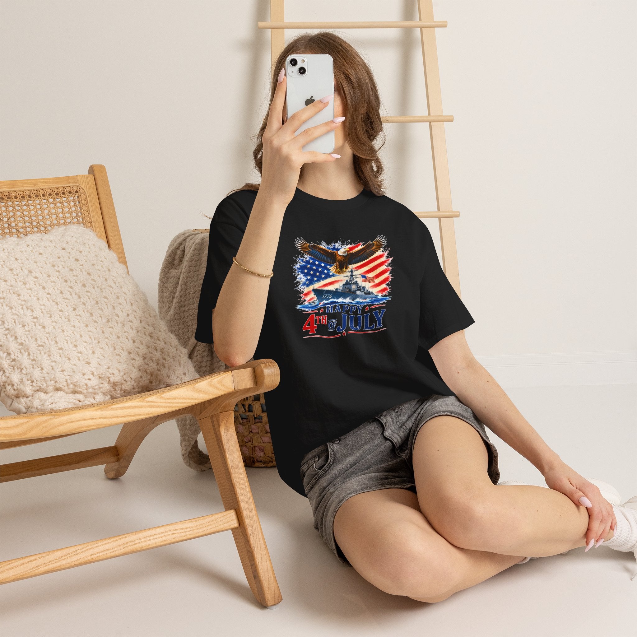 Happy 4th of July Shirt, Patriotic Eagle T-Shirt, American Flag Tee, USA Independence Day Shirt, Freedom Eagle Gift