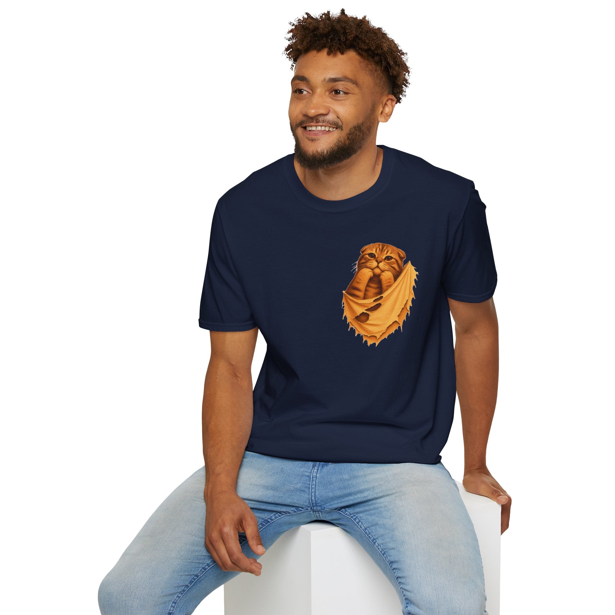 Cat in a Pocket T-Shirt — Cute Pocket Kitten Graphic Tee