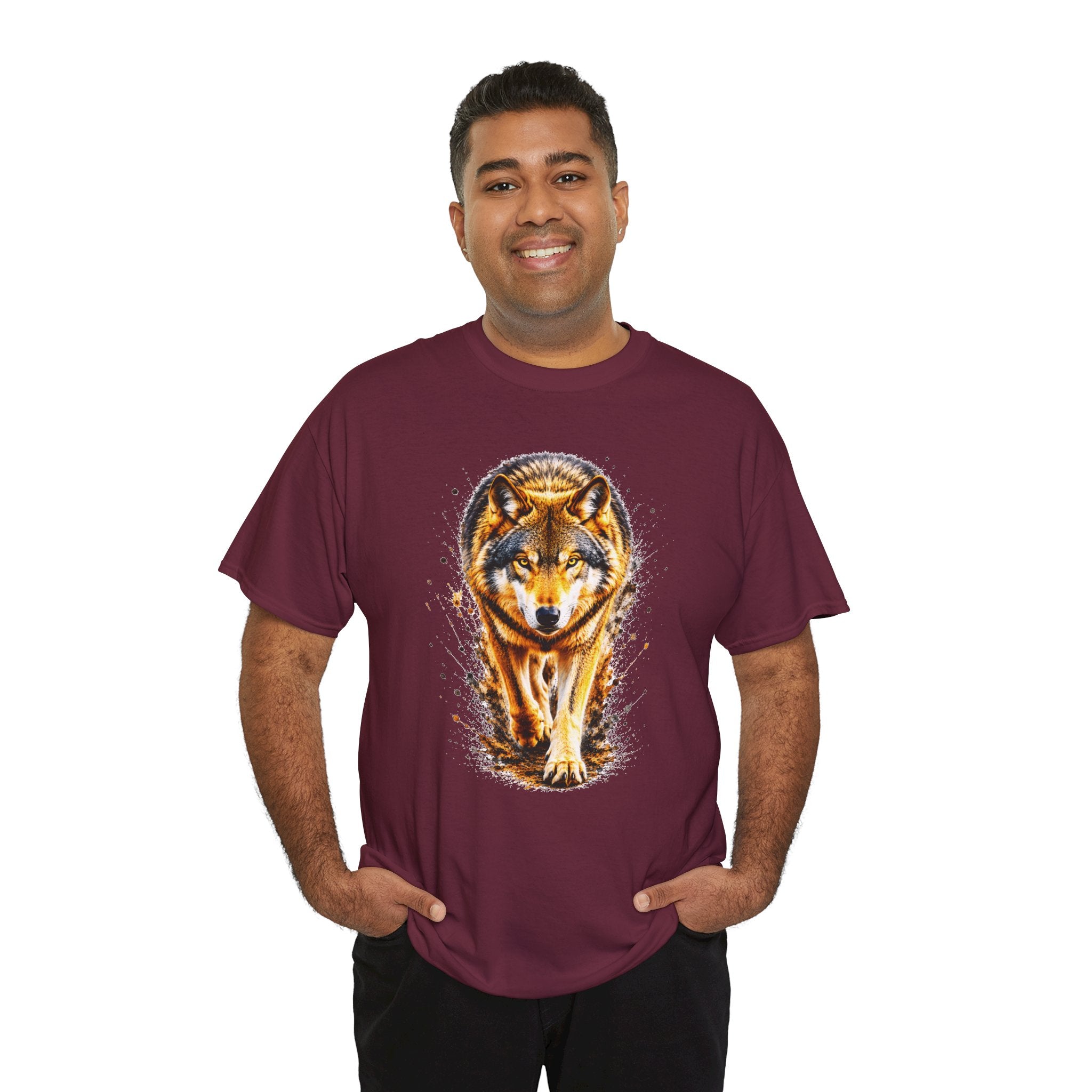 Wolf Graphic T-Shirt, Majestic Wolf Tee, Wildlife Animal Shirt, Unisex Nature Graphic Tee, Wolf Lover Gift, Forest Wolf Shirt