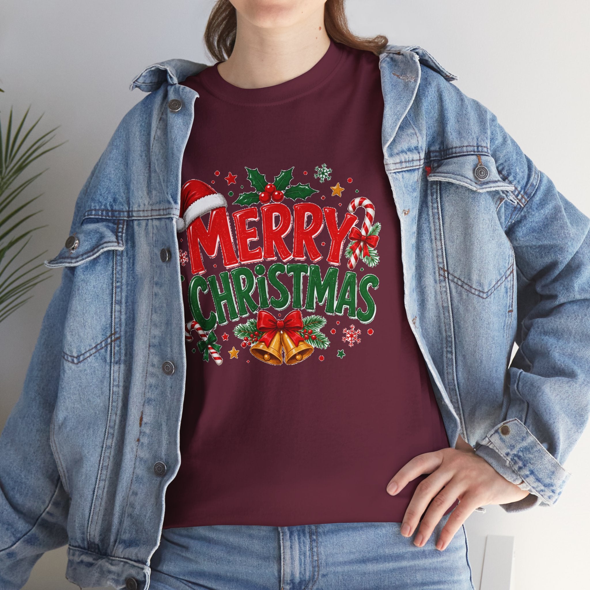 Merry Christmas Shirt, Christmas Graphic Tee, Santa Hat T-Shirt, Holiday Party Shirt, Xmas Gift for Men Women