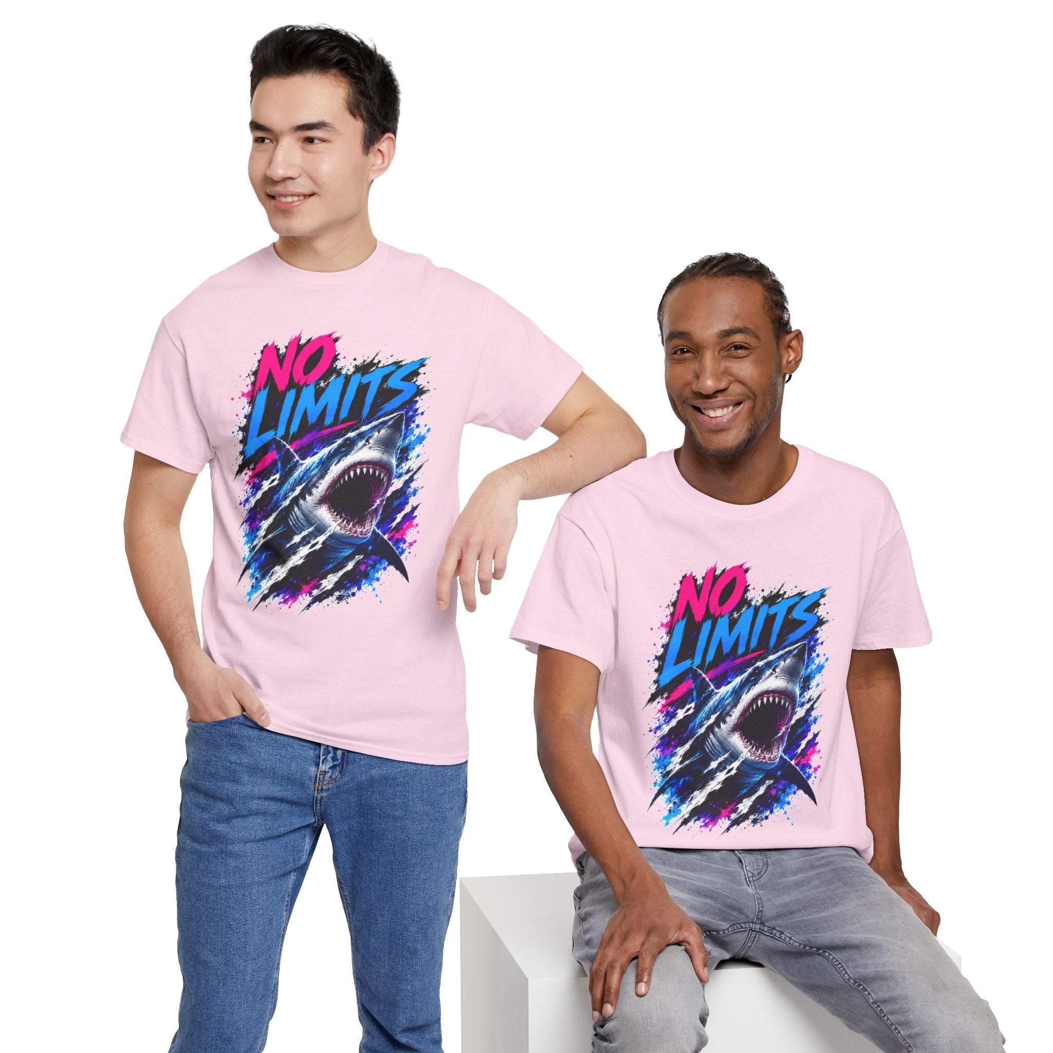 No Limits Shark T-Shirt | Great White Shark Graphic Tee | Unisex Streetwear Shirt | Ocean Lover Gift | Bold Shark Art Tee