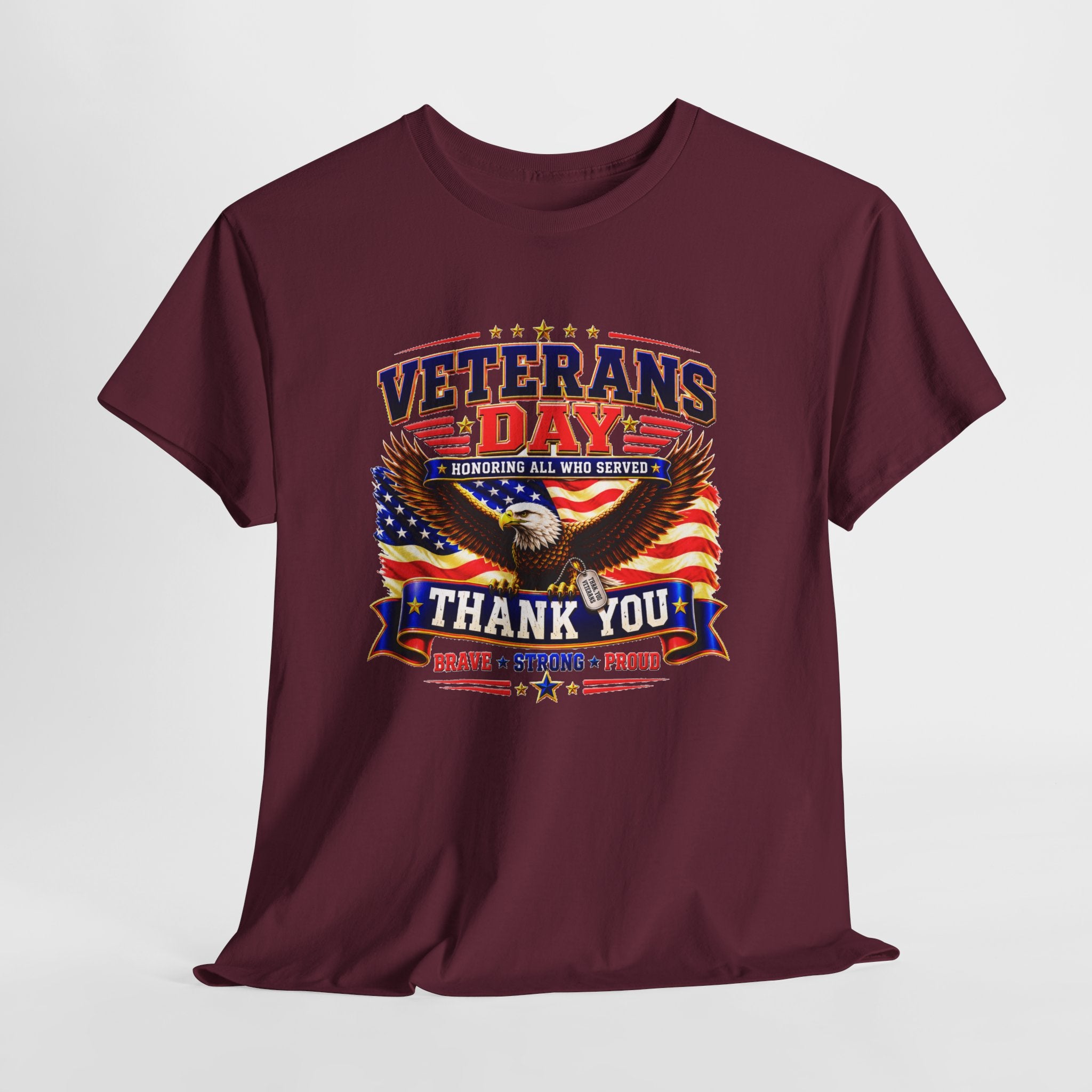 Veterans Day Shirt, Thank You Veteran Tee, Eagle Patriotic T-Shirt, Honoring All Who Served, Military Appreciation Gift