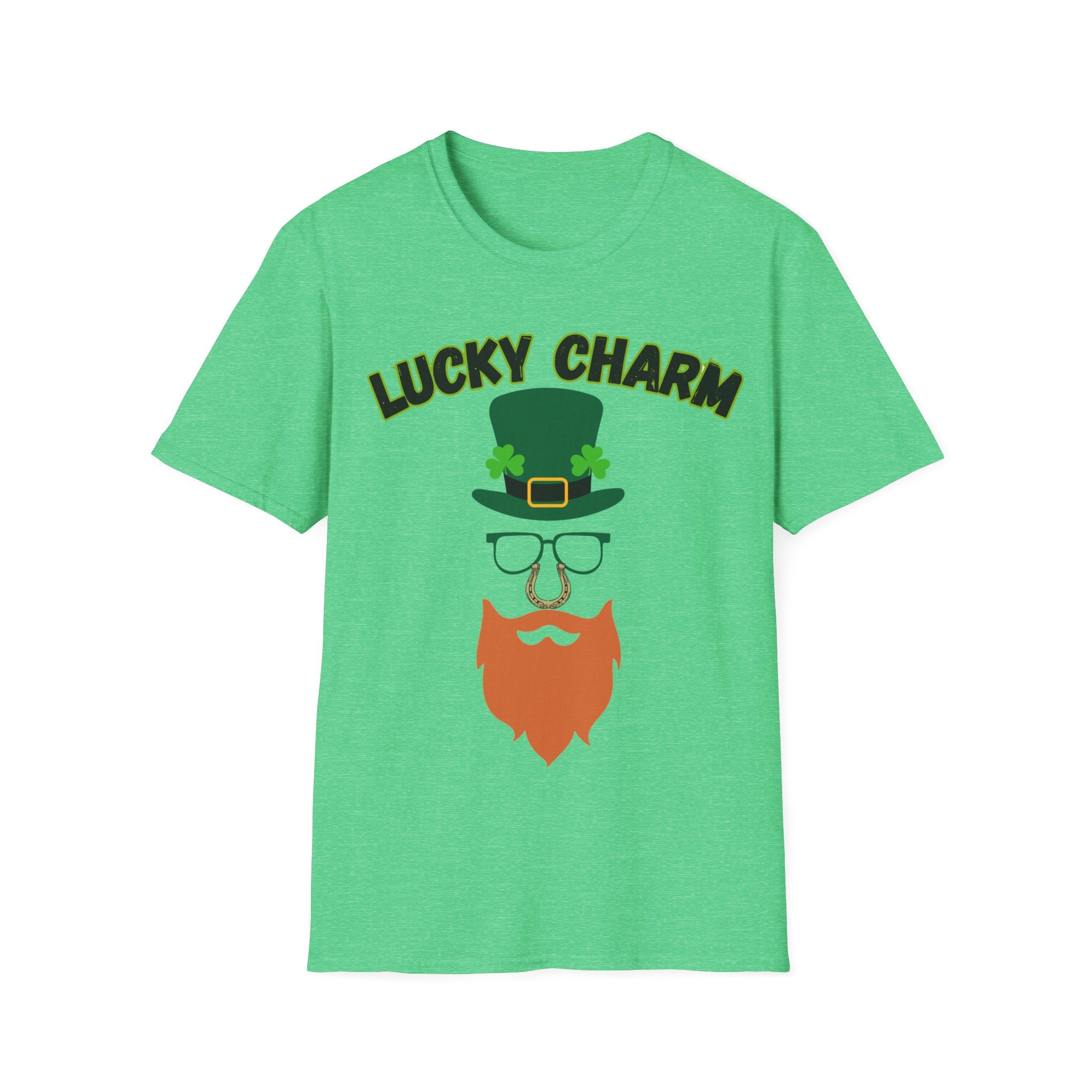 Lucky Charm St. Patrick’s Day T-Shirt — Leprechaun Hat & Beard Graphic