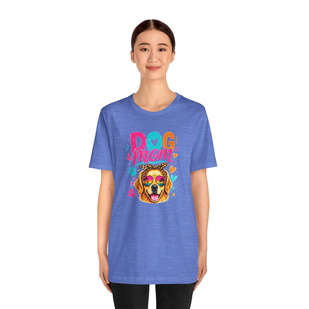 Dog Mom T-Shirt | Golden Retriever Shirt | Funny Dog Mom Gift | Colorful Retro Dog Lover Tee | Unisex Graphic T-Shirt