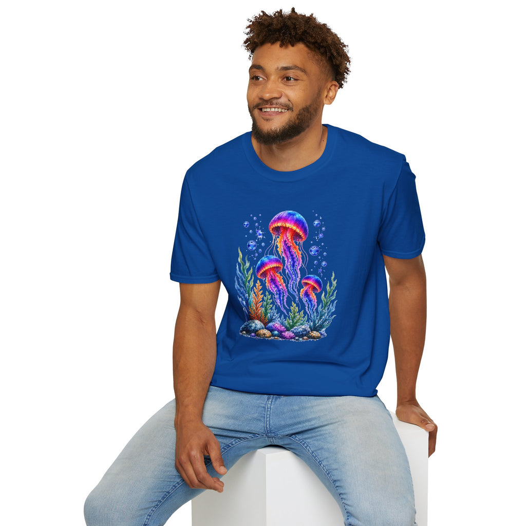 Colorful Jellyfish T-Shirt | Ocean Life Graphic Tee | Neon Sea Creature Shirt | Marine Life Gift | Beach Lover Unisex Tee