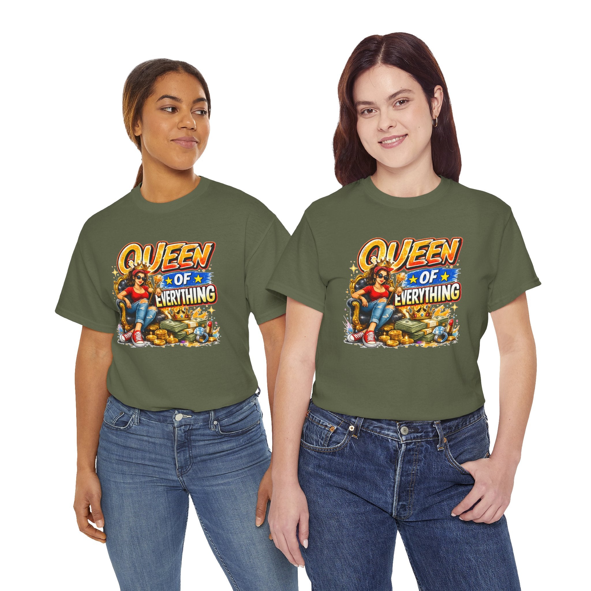 Queen of Everything Shirt | Funny Queen Graphic Tee | Gift for Mom | Boss Lady Shirt | Retro Vintage Tee