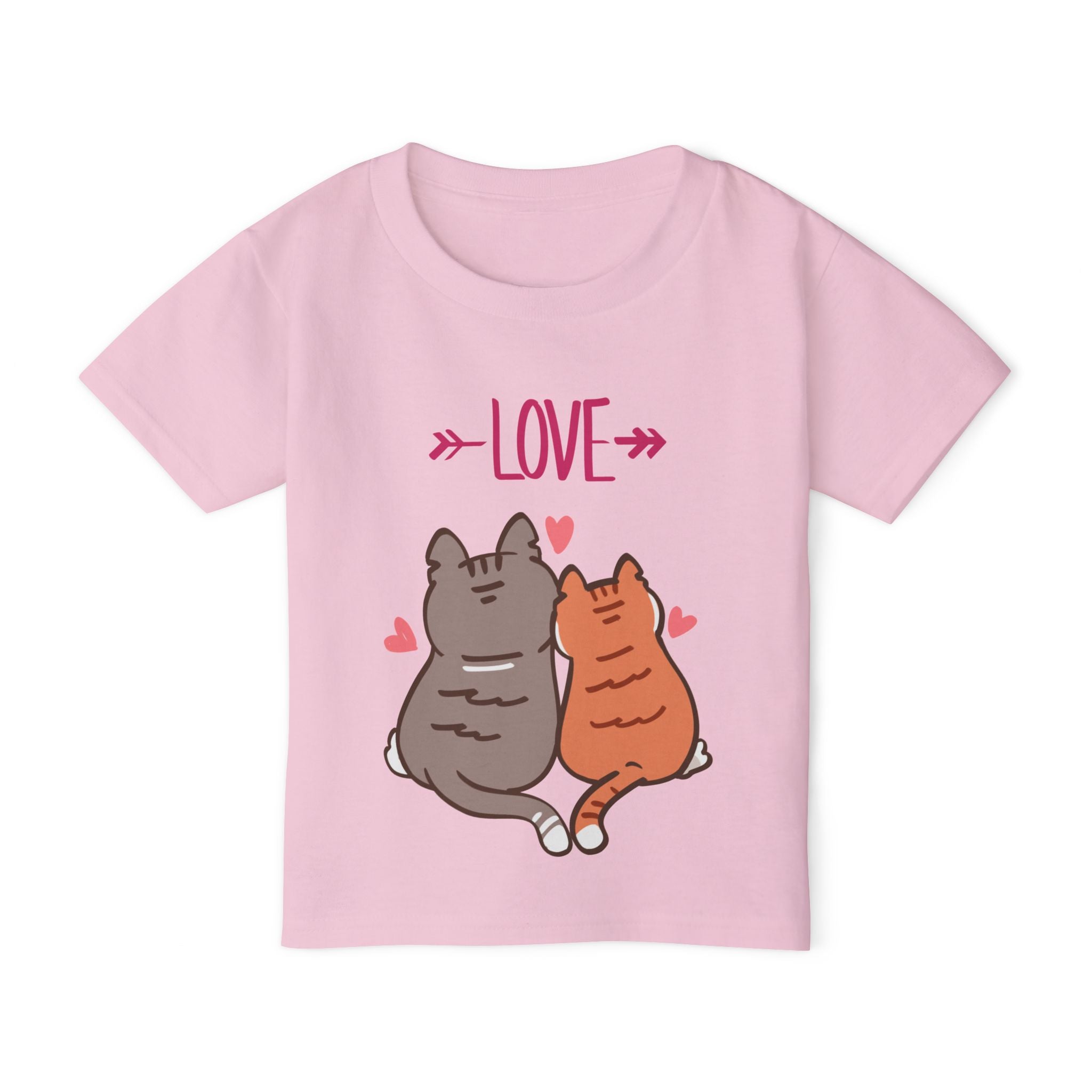 Cute Toddler Cat Shirt, Kids Valentine Shirt, Love Cats T-Shirt for Boys Girls, Matching Siblings Outfit, Kids Cute Animal Tee, Gift for Kids