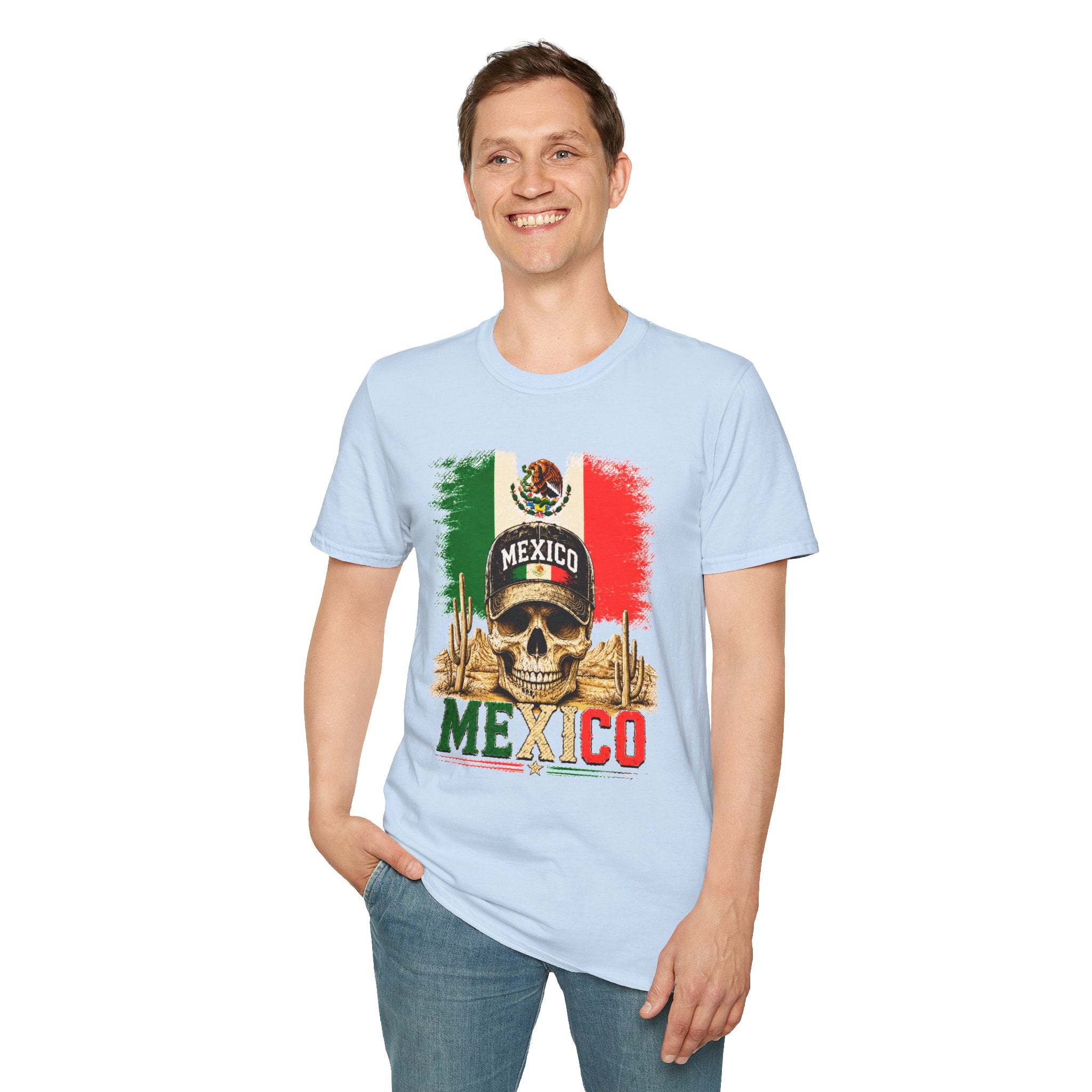 Mexico Flag Skull T-Shirt, Vintage Mexican Skull Shirt, Dia De Los Muertos Tee, Patriotic Mexico Graphic Tee, Gift for Men Women