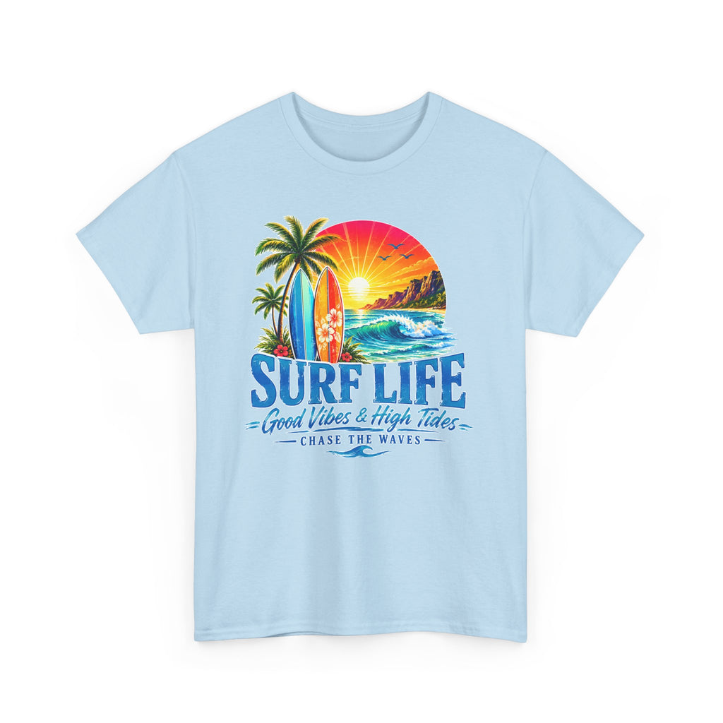 Surf Life T-Shirt | Vintage Beach Sunset Tee | Coastal Graphic Shirt | Surfing Lover Gift | Ocean Vacation Unisex Tee