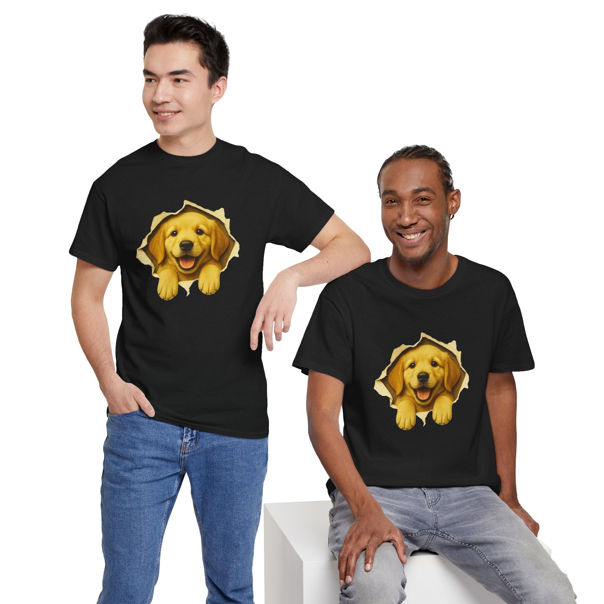 Golden Retriever Peekaboo Shirt, Cute Dog Lover T-Shirt, Funny Puppy Tee, Golden Retriever Gift, Pet Lover Graphic Shirt
