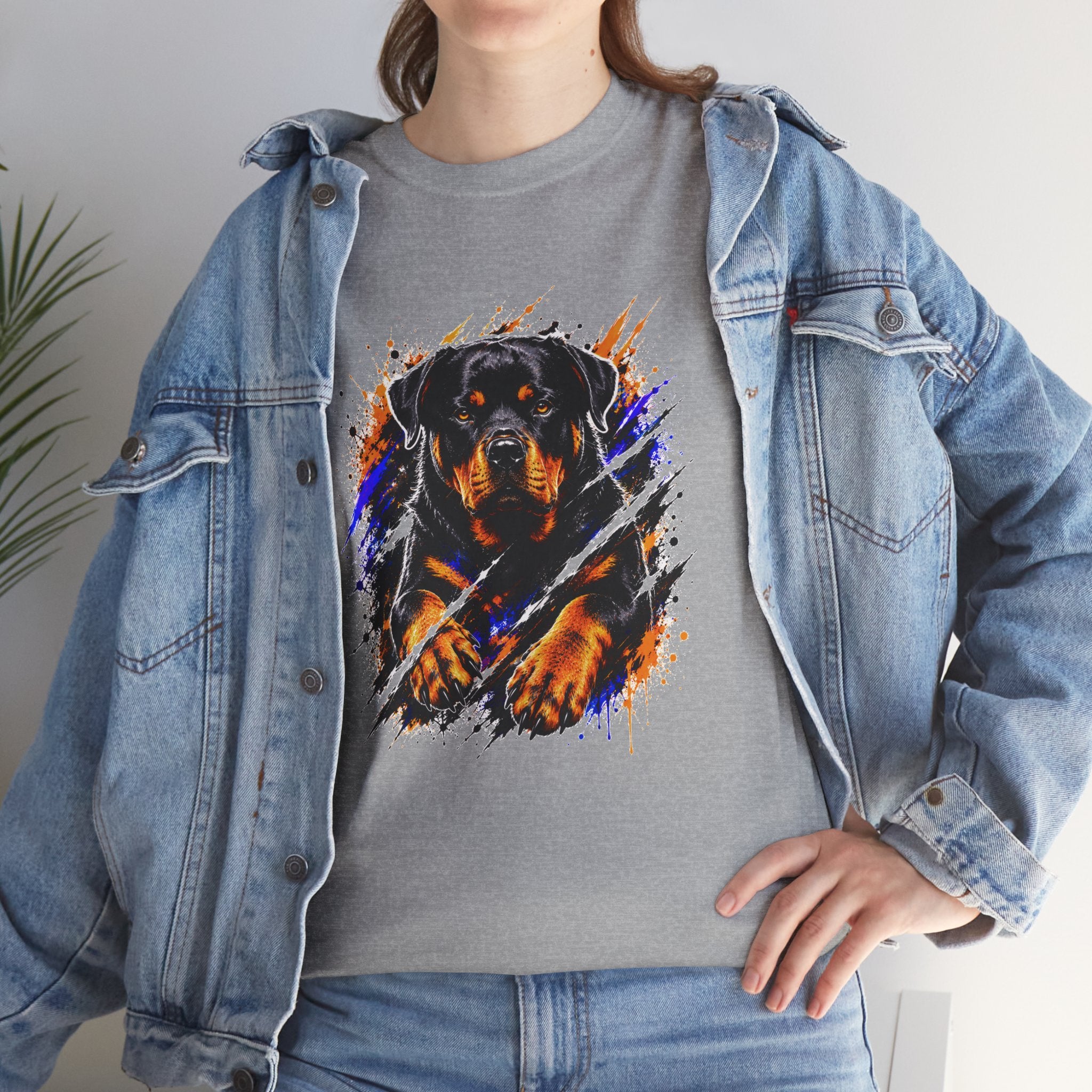 Rottweiler Graphic T-Shirt | Fierce Dog Lover Tee | Bold Rottie Shirt | Gift for Rottweiler Owners