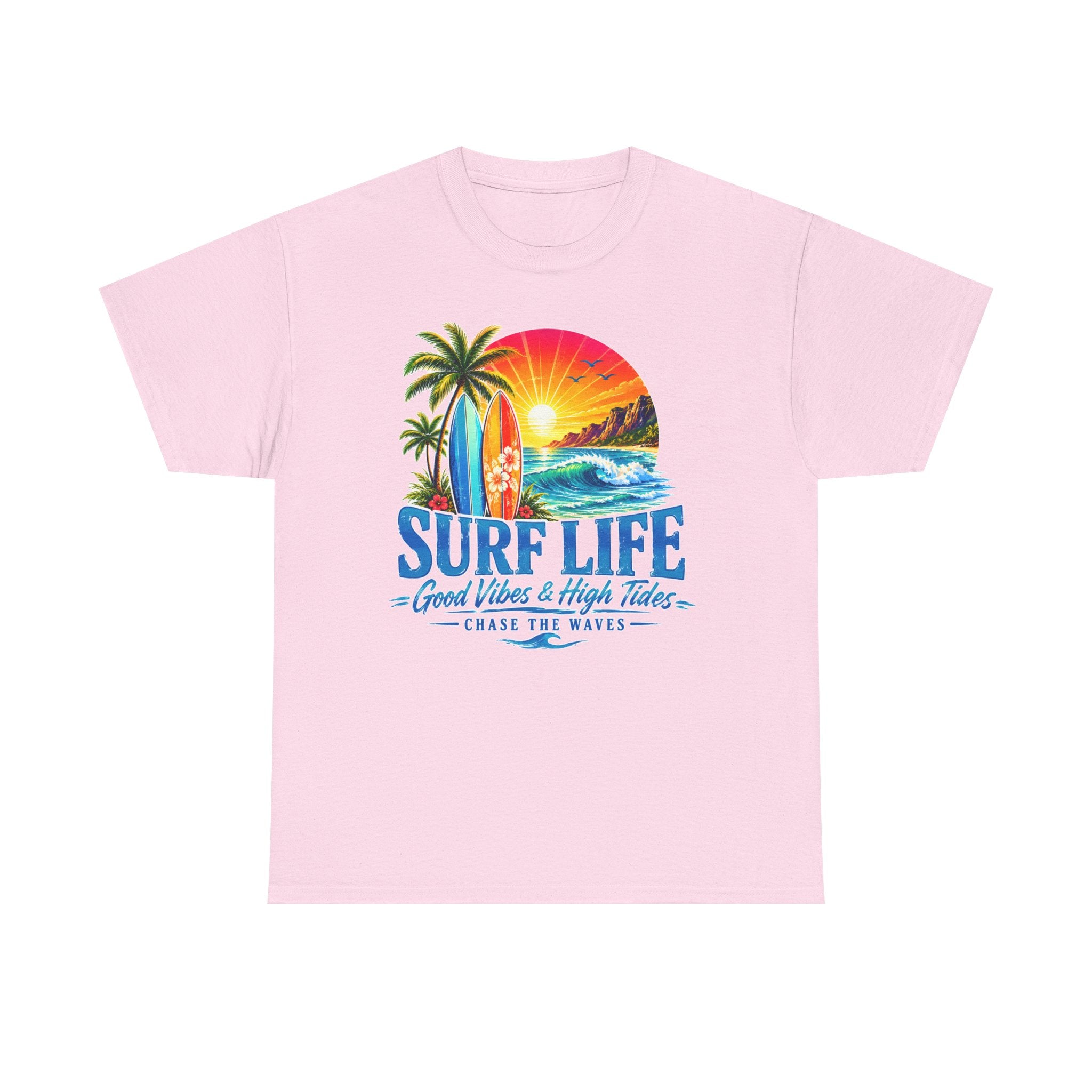 Surf Life T-Shirt | Vintage Beach Sunset Tee | Coastal Graphic Shirt | Surfing Lover Gift | Ocean Vacation Unisex Tee