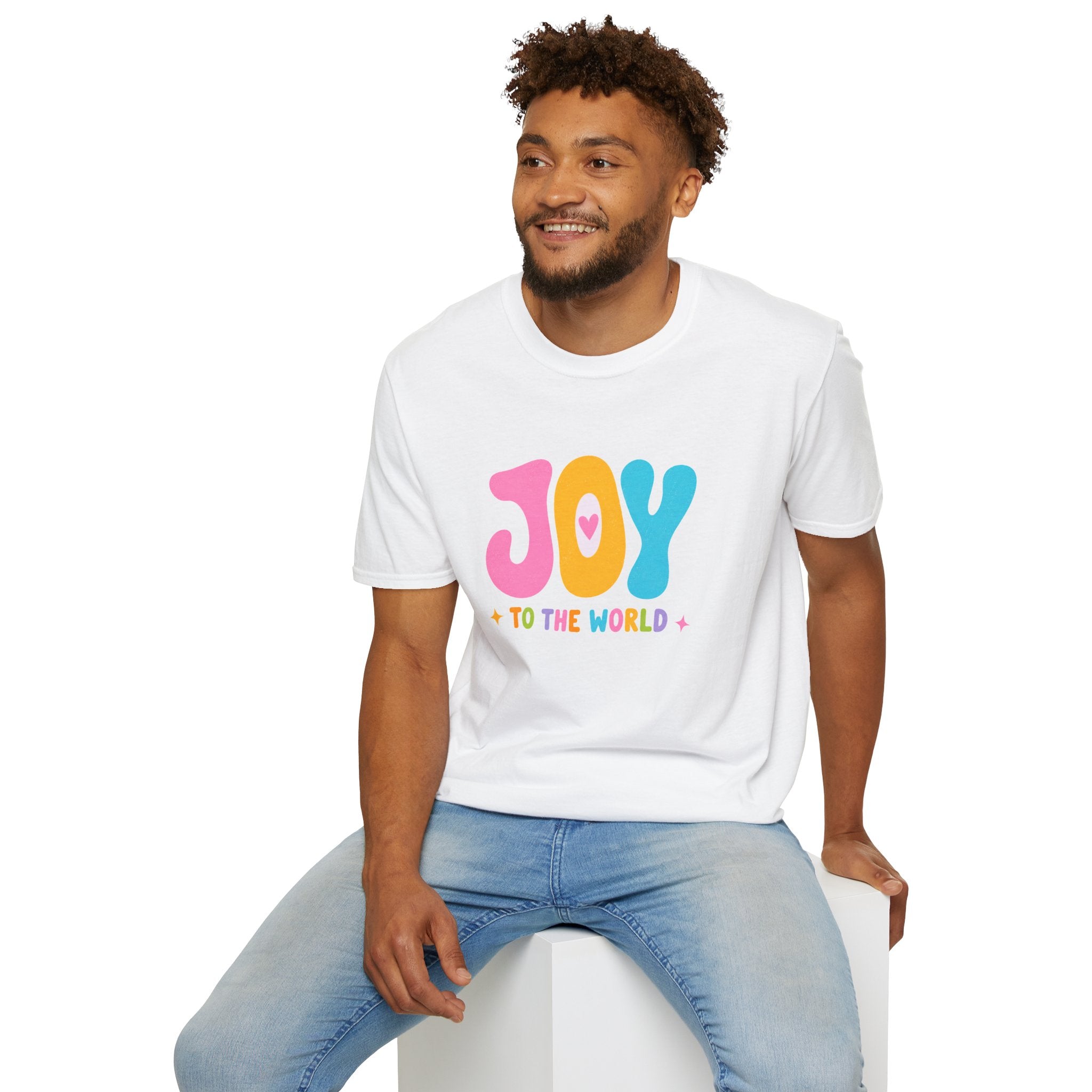 Joy to the World T-Shirt — Colorful Holiday Christmas Tee