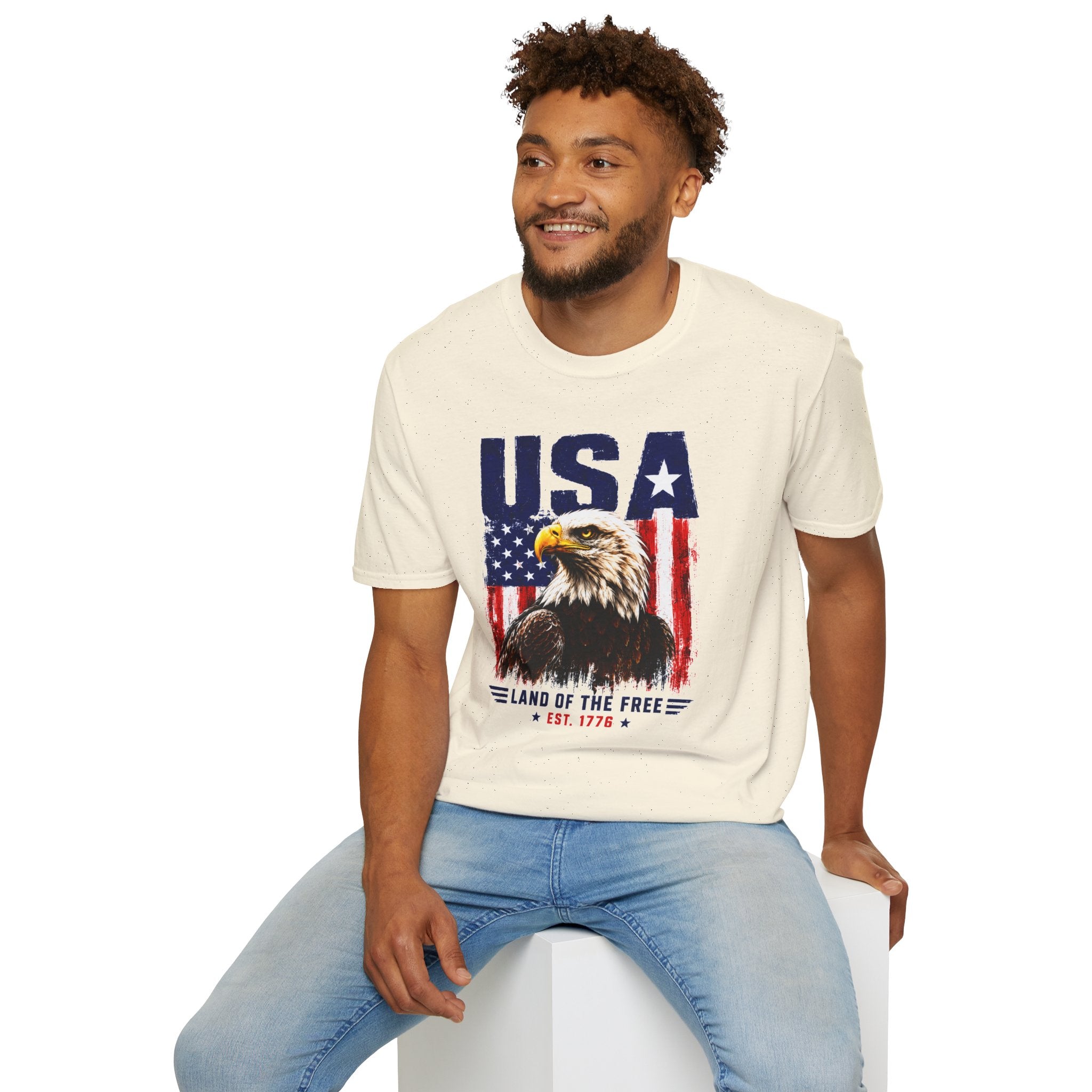 USA Eagle T-Shirt — Patriotic American Flag Graphic Tee (Land of the Free)